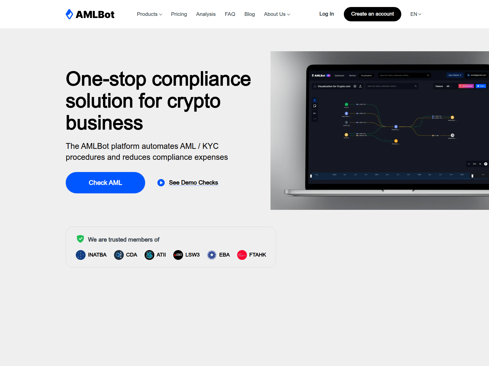 Screenshot of amlcorebot.com