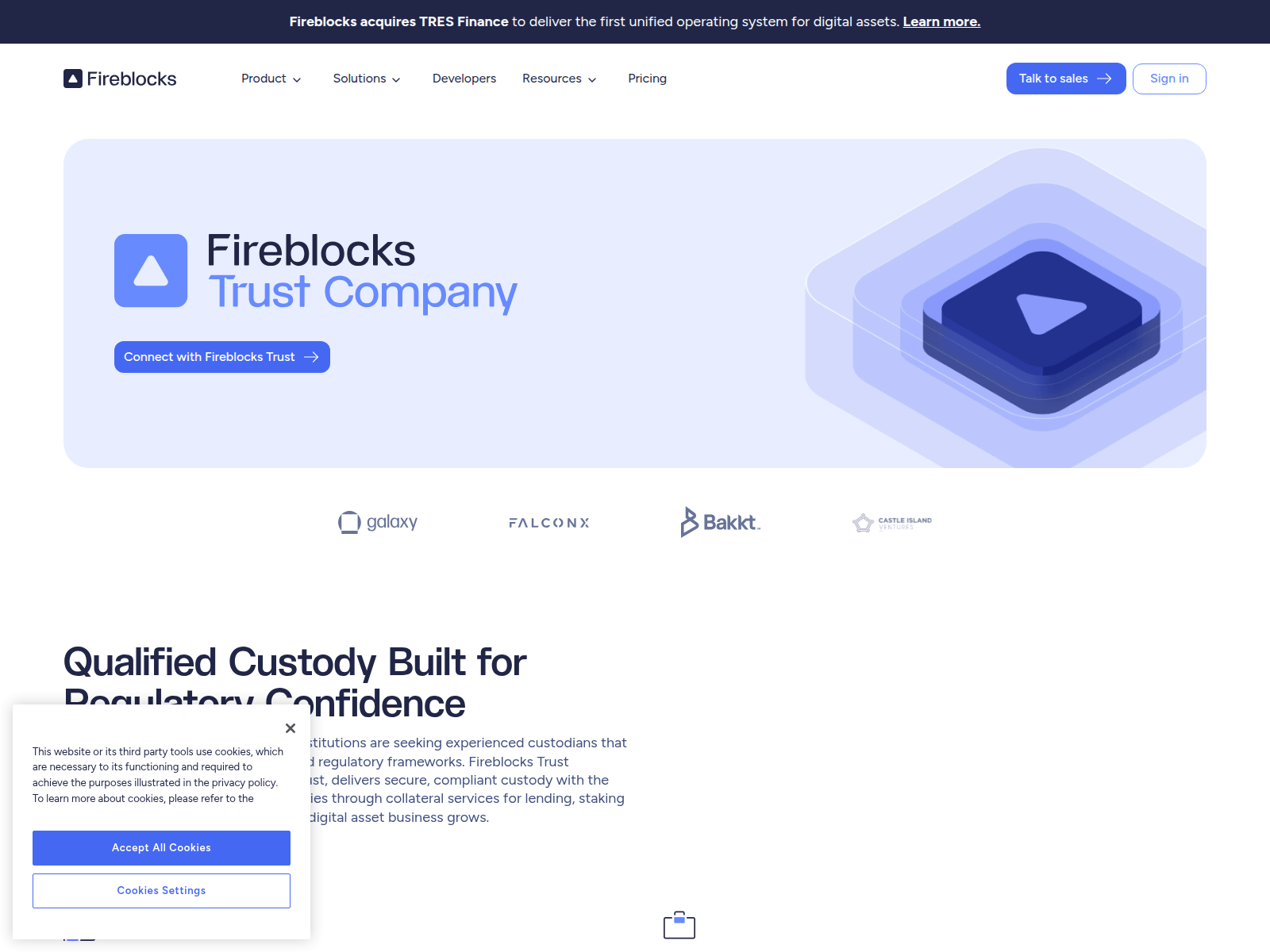 Screenshot of fireblockstrust.com