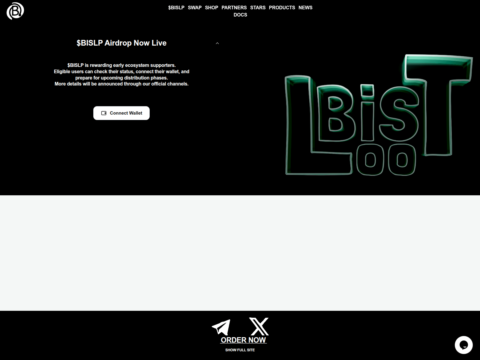 Forensic screenshot of token-bisloot.com