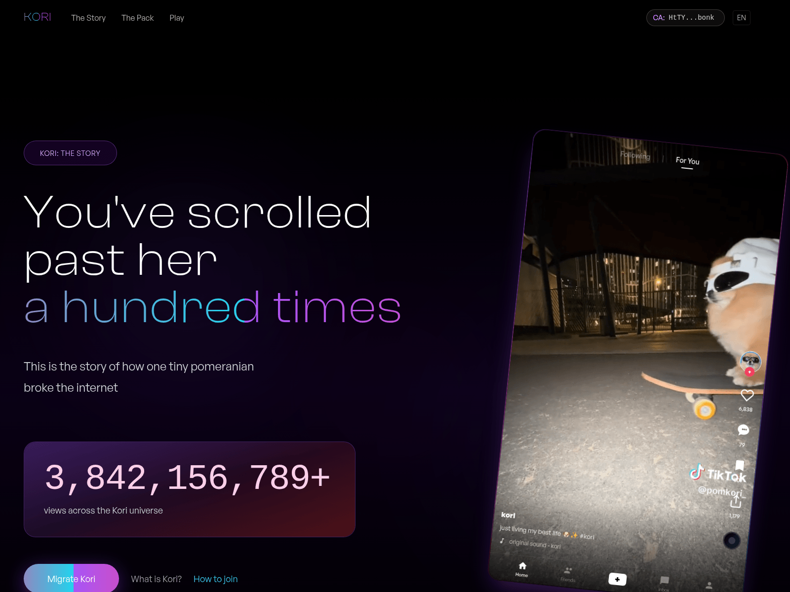 Forensic screenshot of migrate-pomkori.xyz