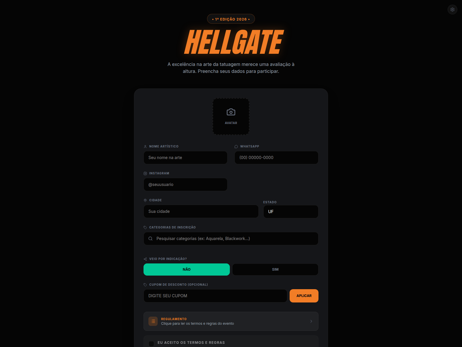 Screenshot of cadastro.art