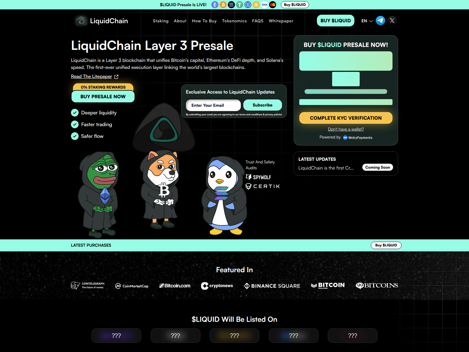 Screenshot of verification.liquidchain.sbs
