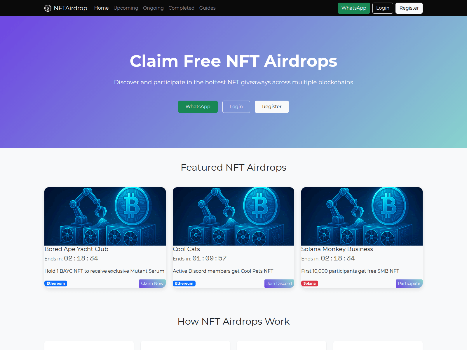 Screenshot of nftairdrop.sbs