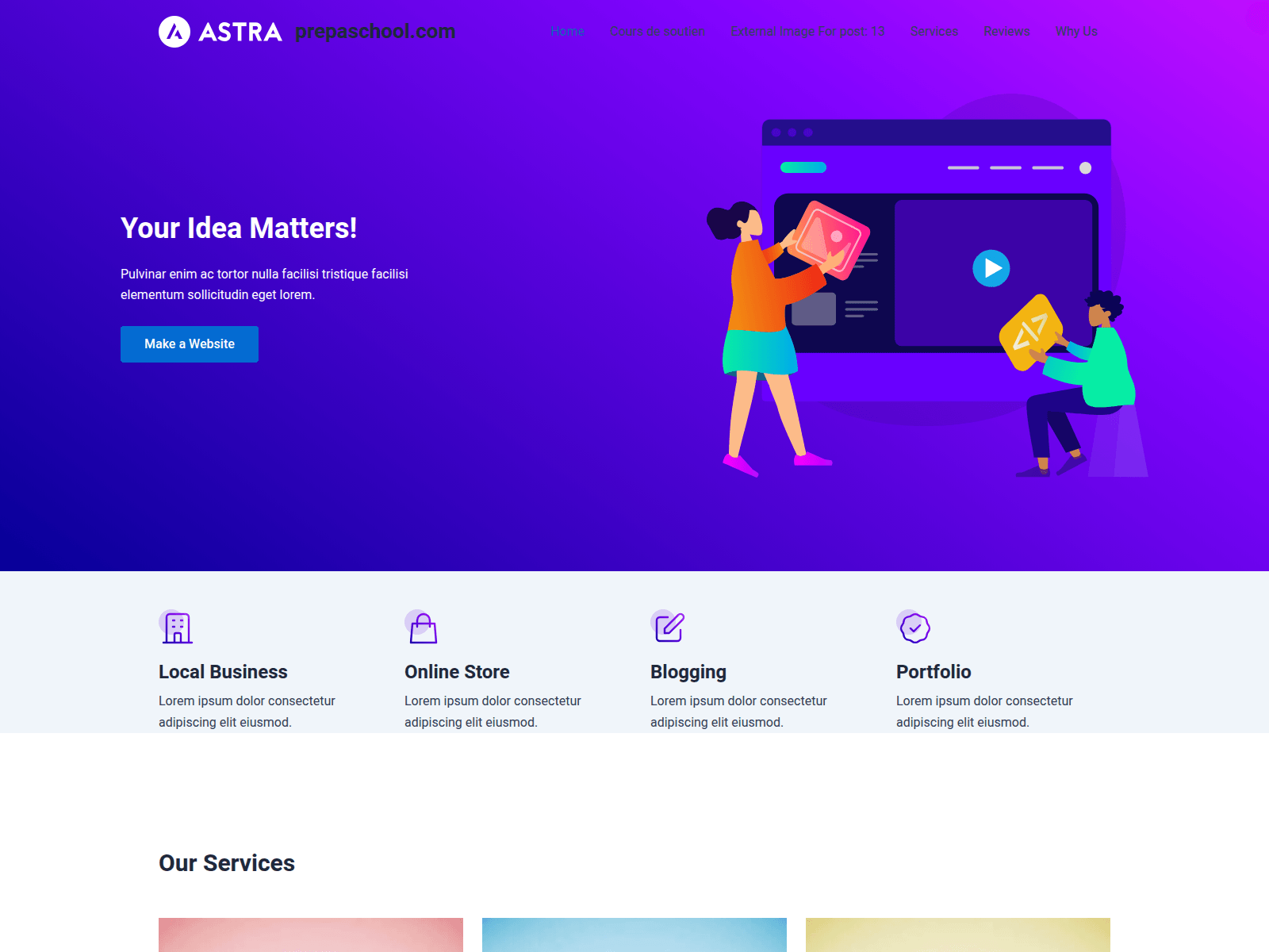 Screenshot of prepaschool.com