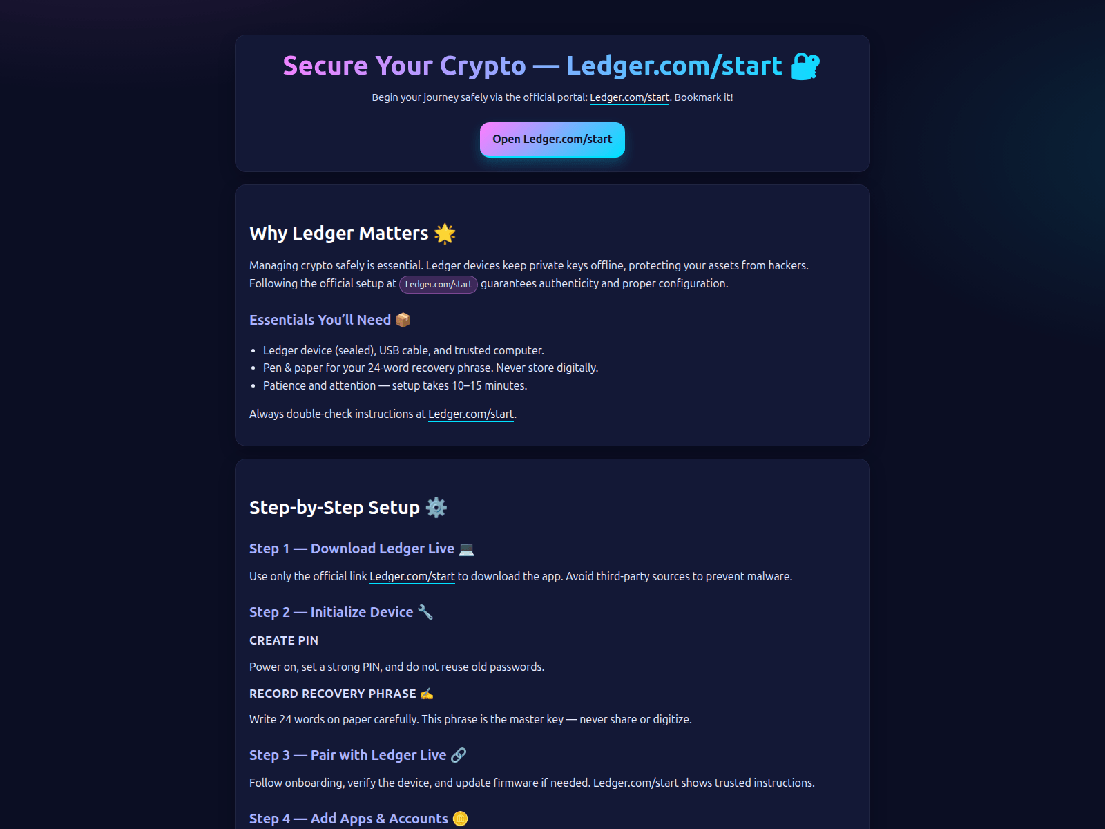 Screenshot of start--ledgecom--io.pages.dev