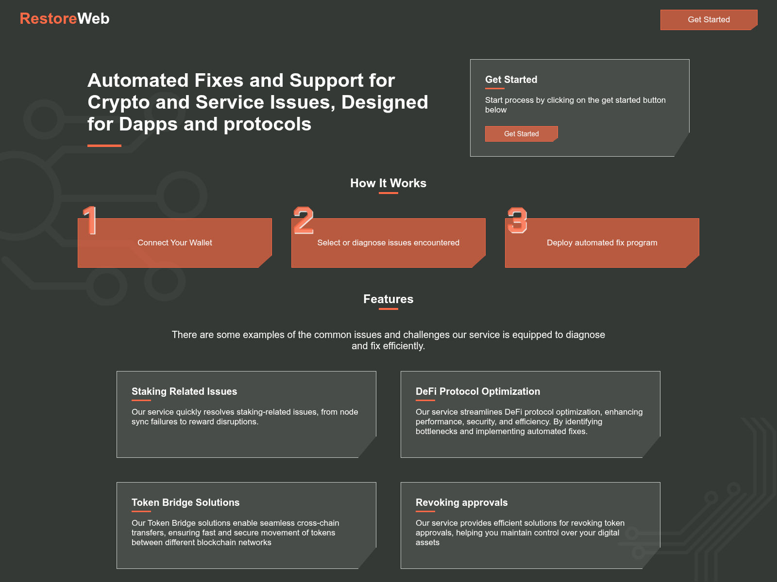 Screenshot of restoreweb.pages.dev