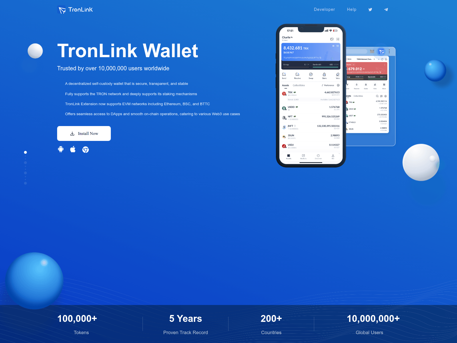 Forensic screenshot of tronlinkwalletapp.com