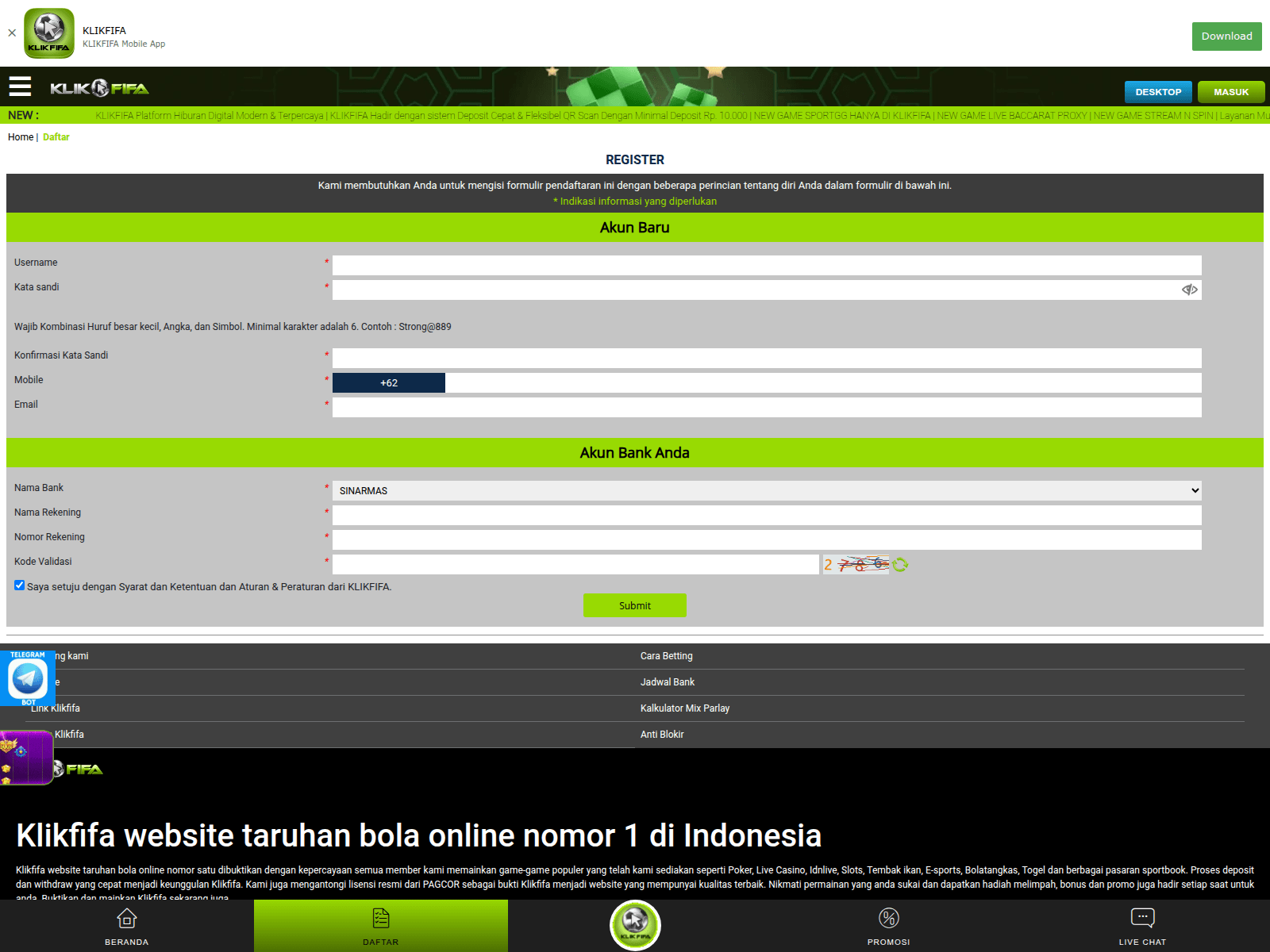 Forensic screenshot of klikfifa77.com