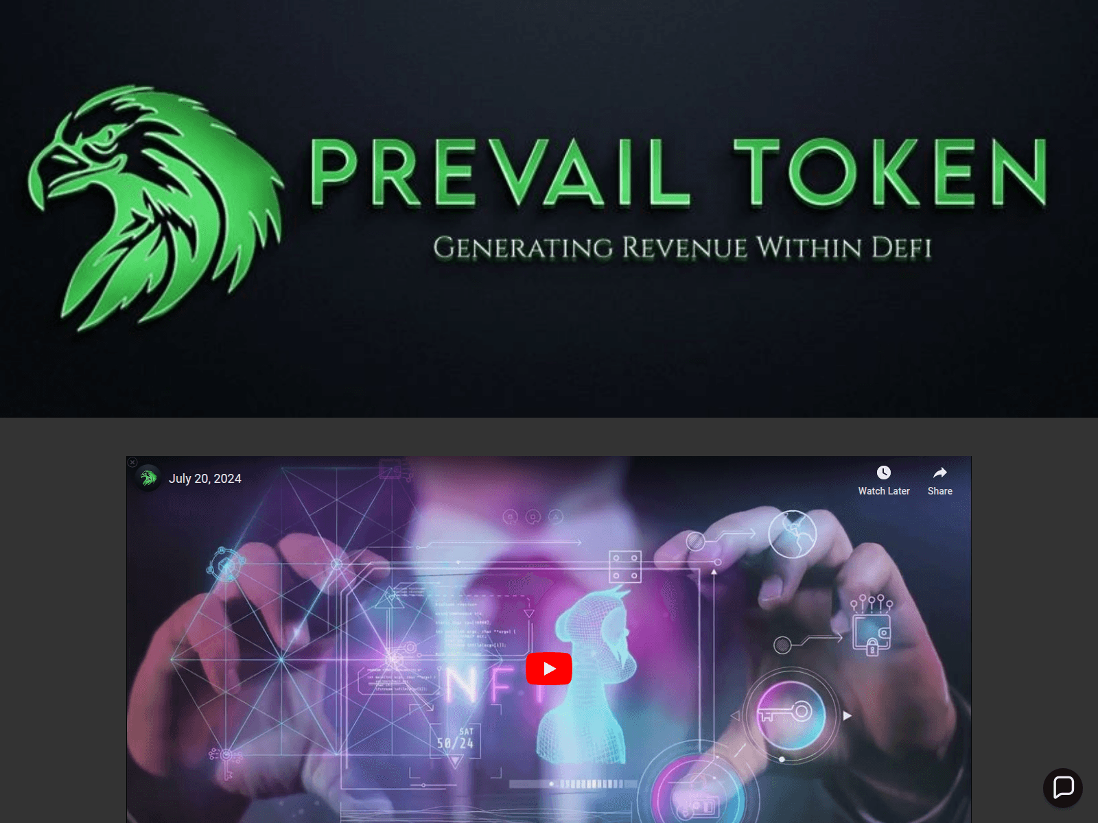 Screenshot of prevailtokens.pages.dev