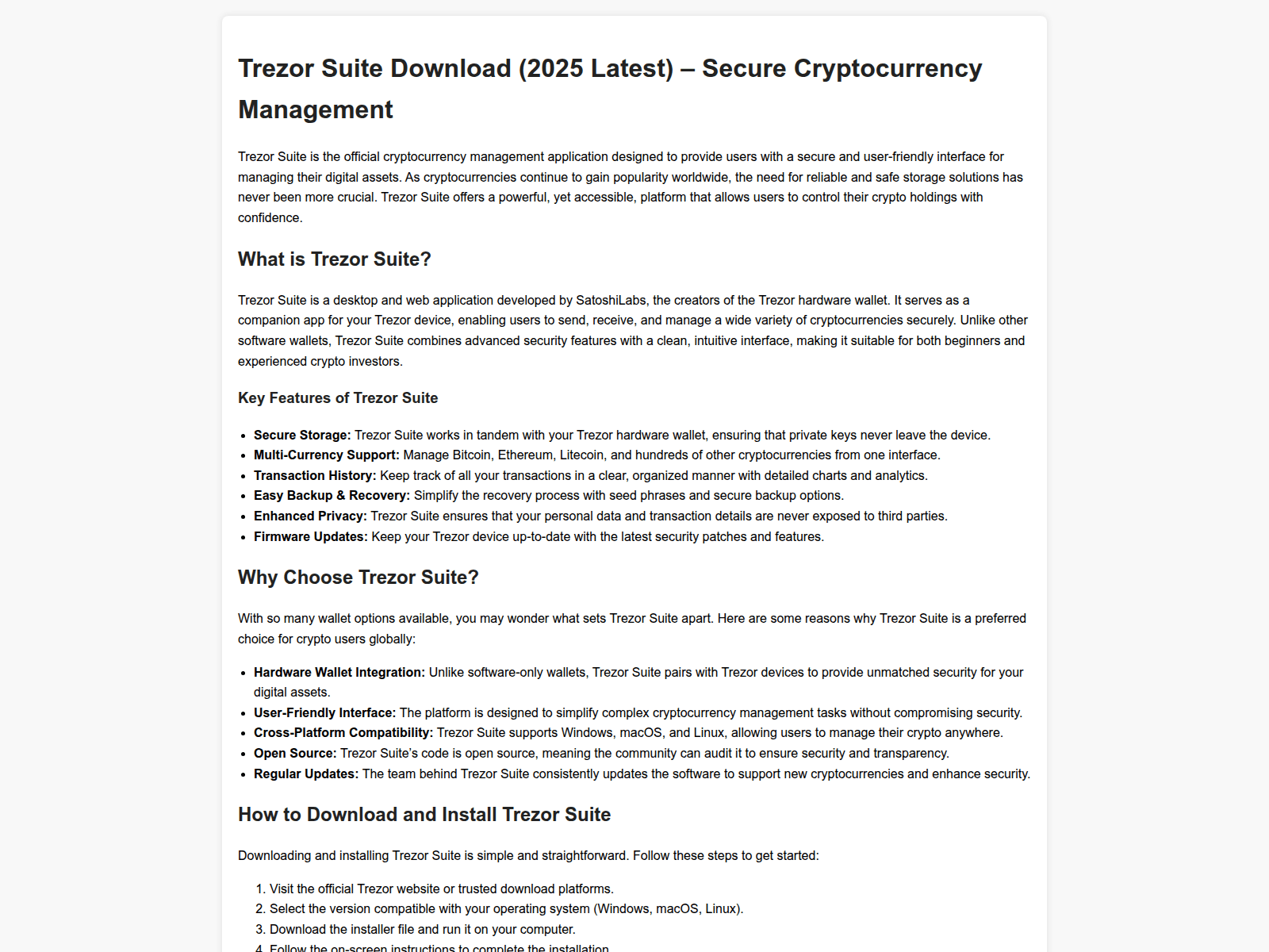 Screenshot of trezzor-suite-ctj.pages.dev