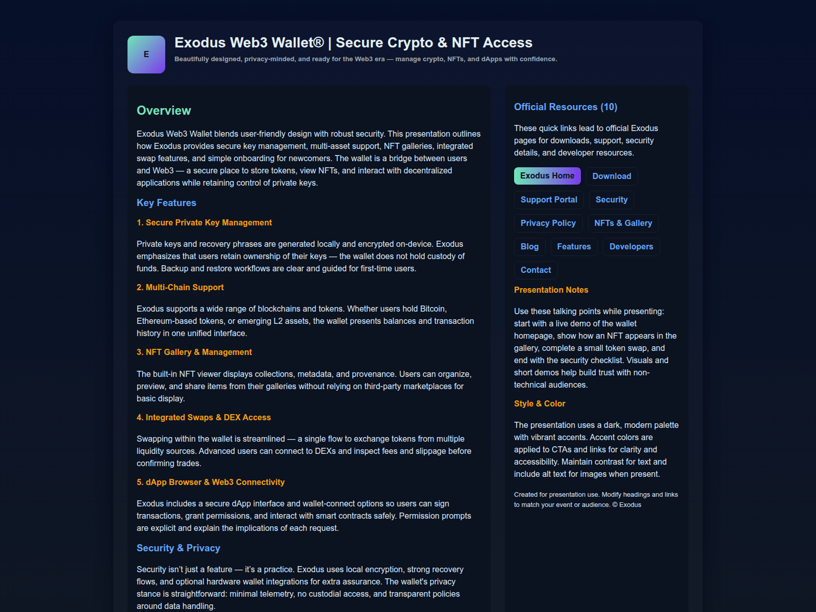 Screenshot of decentralised-exxod.pages.dev