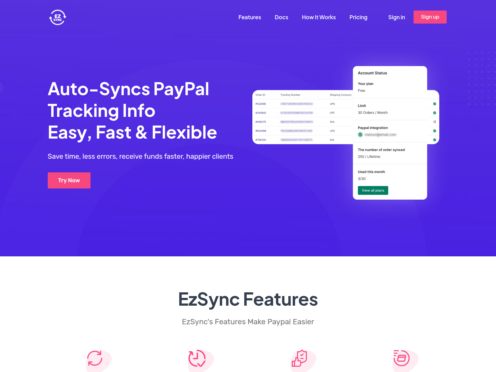Screenshot of ezsync.pages.dev