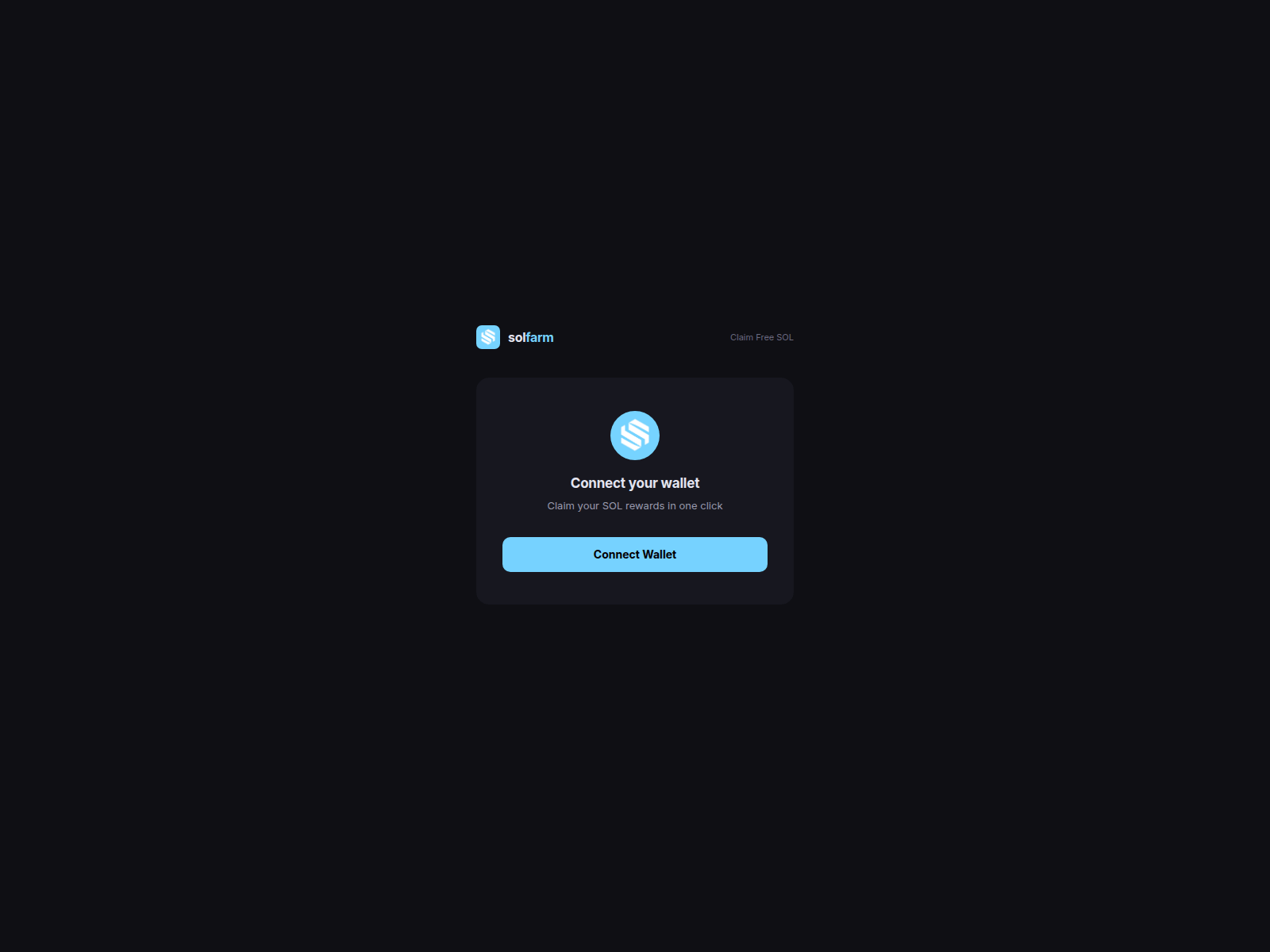 Screenshot of solfarm.app