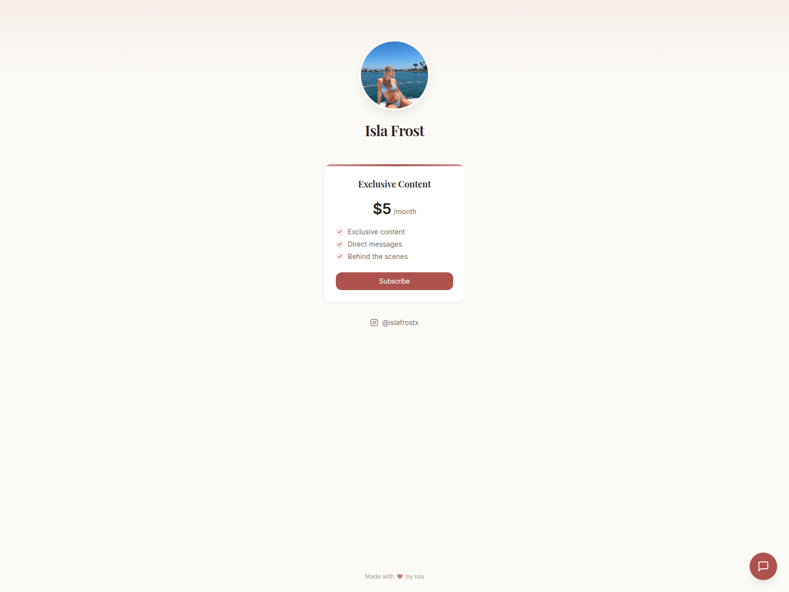 Screenshot of islafrostx.com