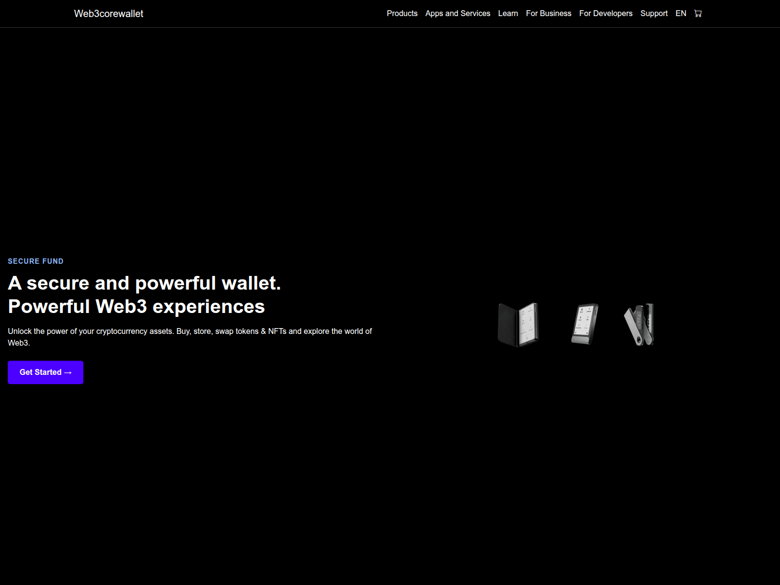 Forensic screenshot of web3corewallet.com