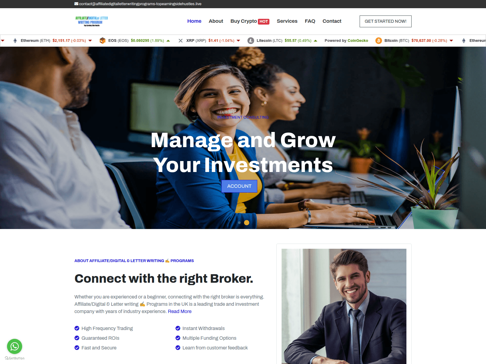 Screenshot of affiliatedigitalletterwritingprograms-topearningsidehustles.live