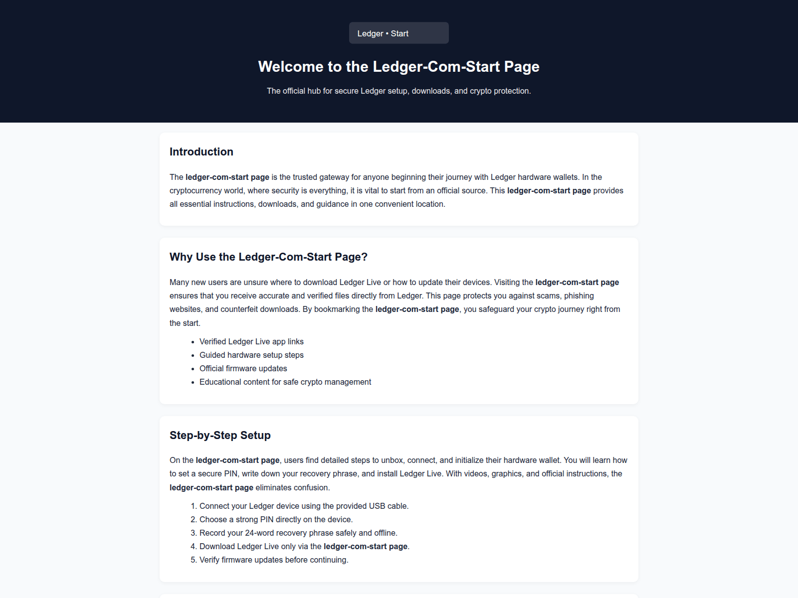 Forensic screenshot of ledgeer-ccom-start.pages.dev