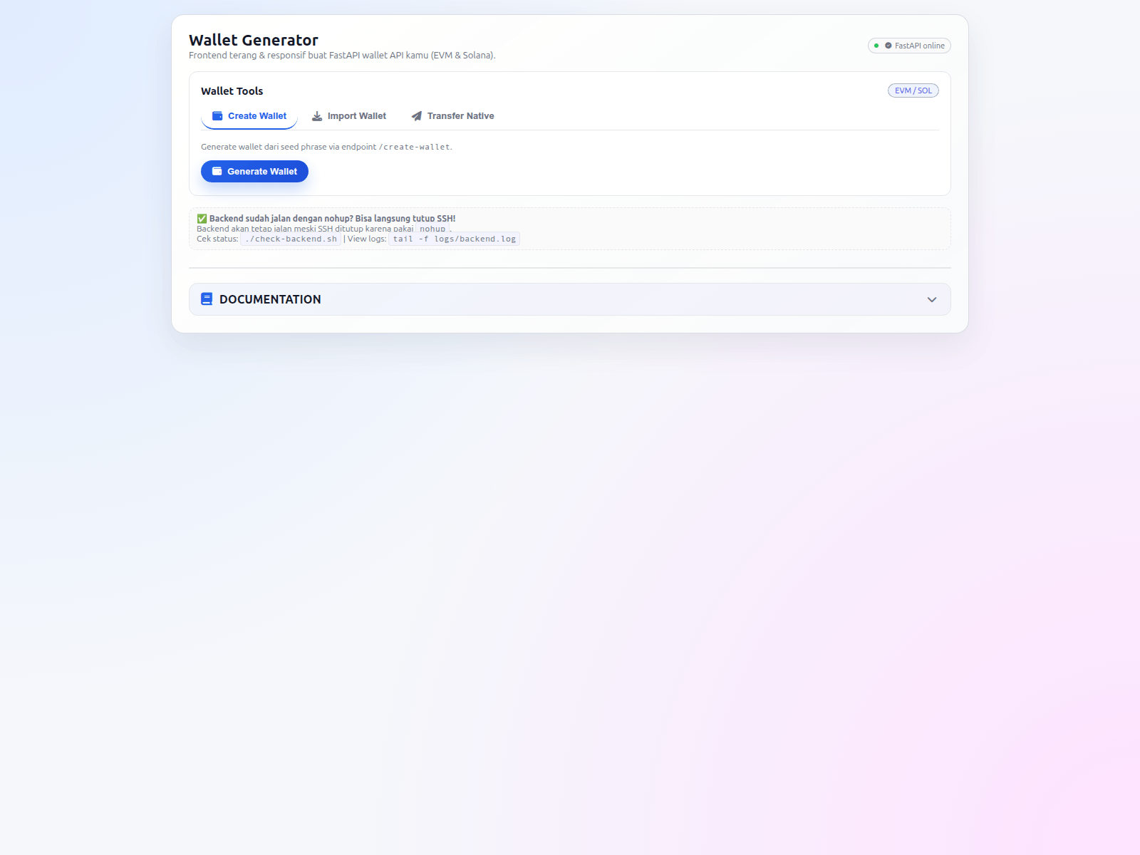Screenshot of tronapi.sagecrypto.store