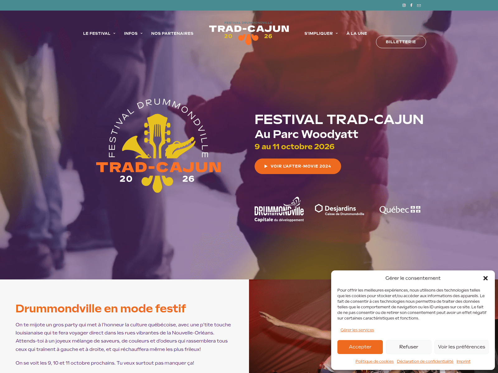 Forensic screenshot of festivaltrad-cajun.com