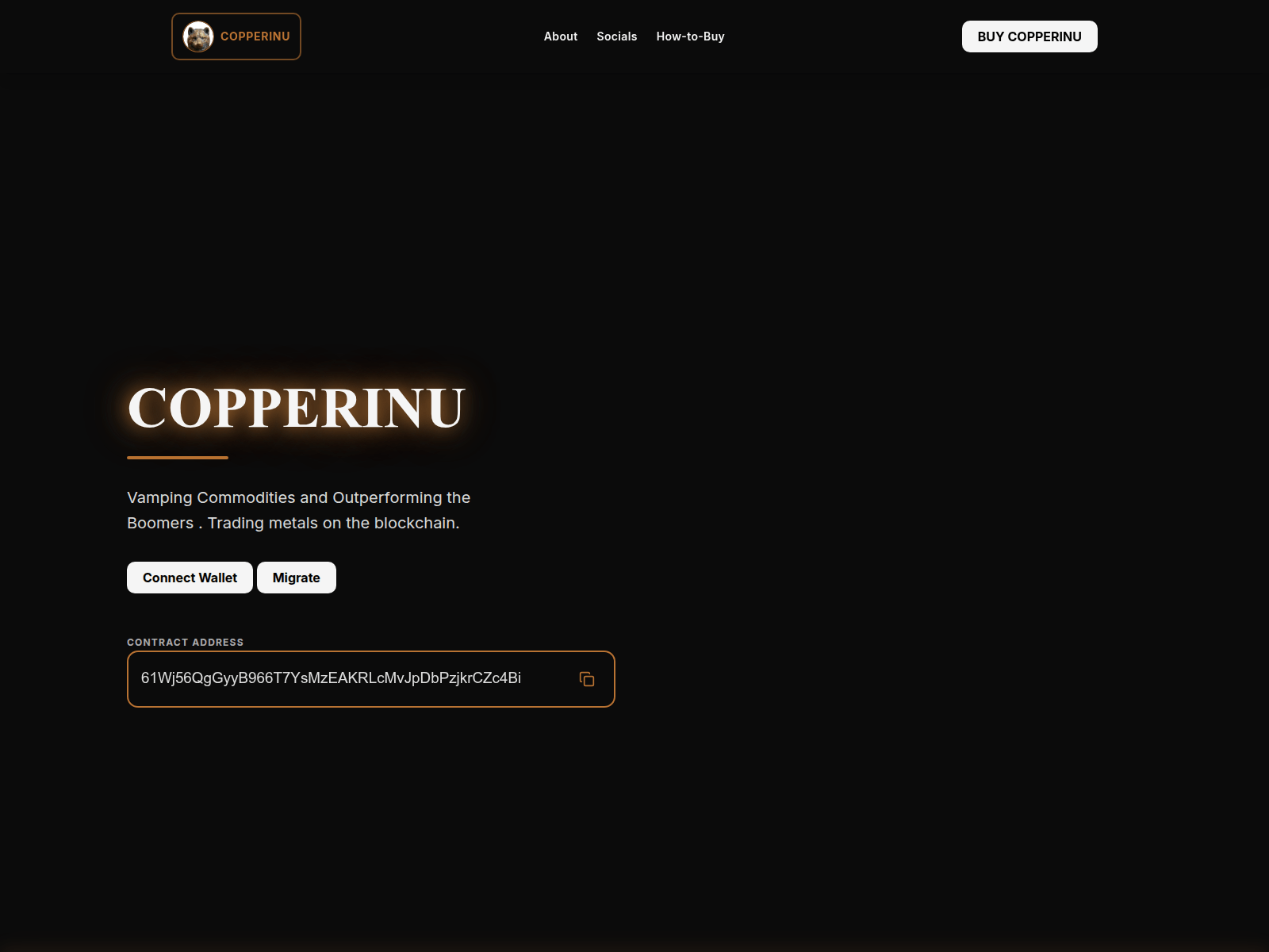Forensic screenshot of copperinuctofun-migrate.xyz