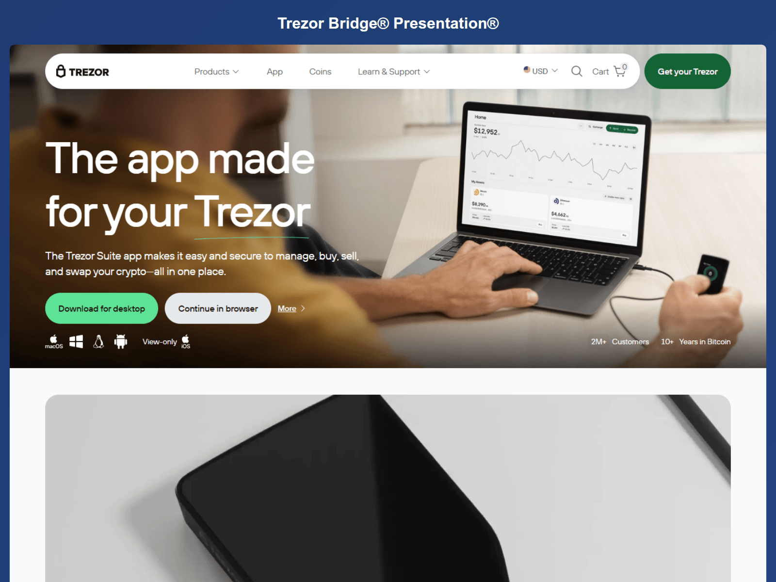 Screenshot of bridgee-trezr-com.pages.dev