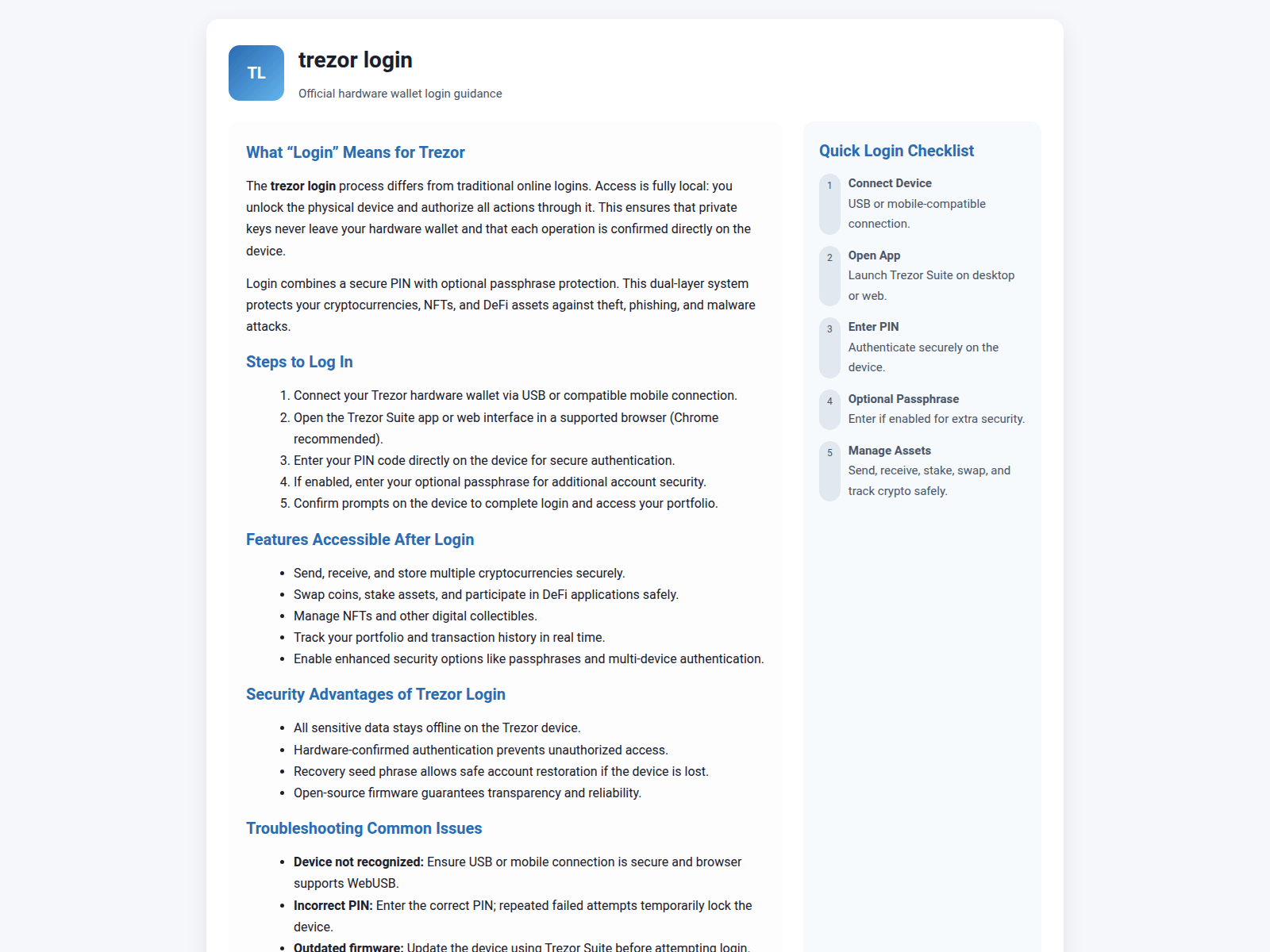 Screenshot of trezr-log.pages.dev