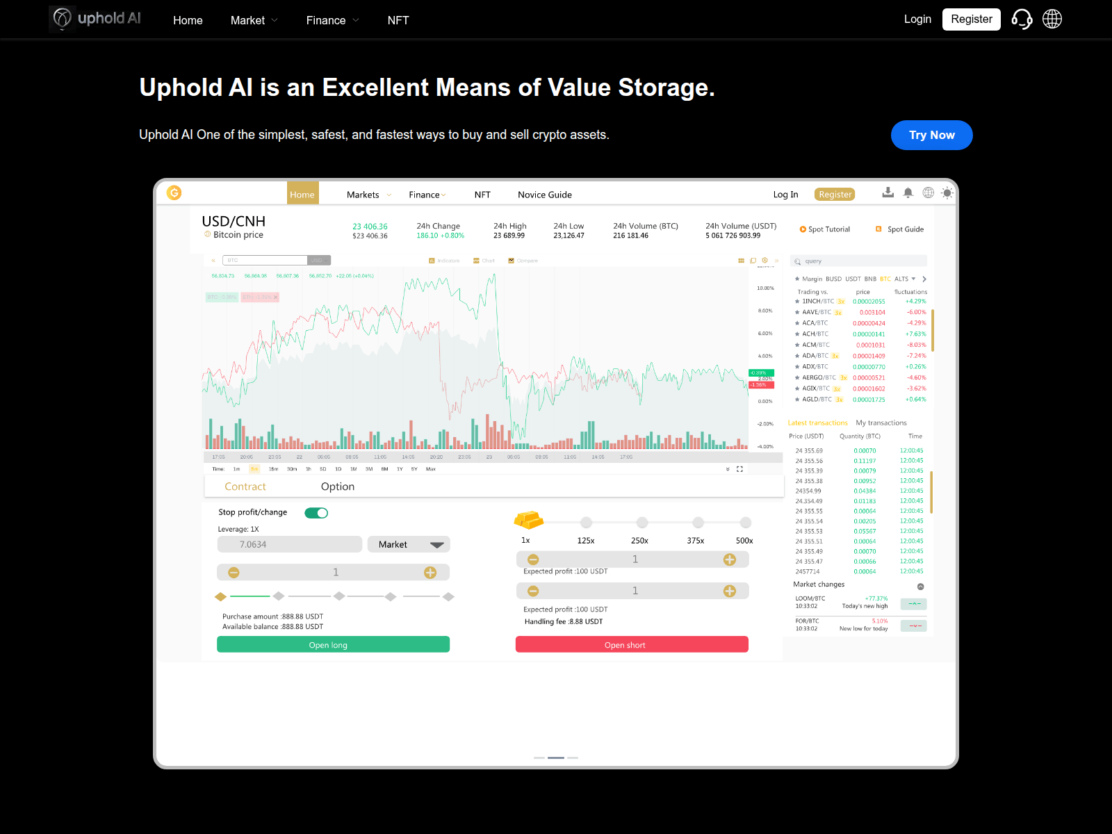 Screenshot of uphold-ai.com