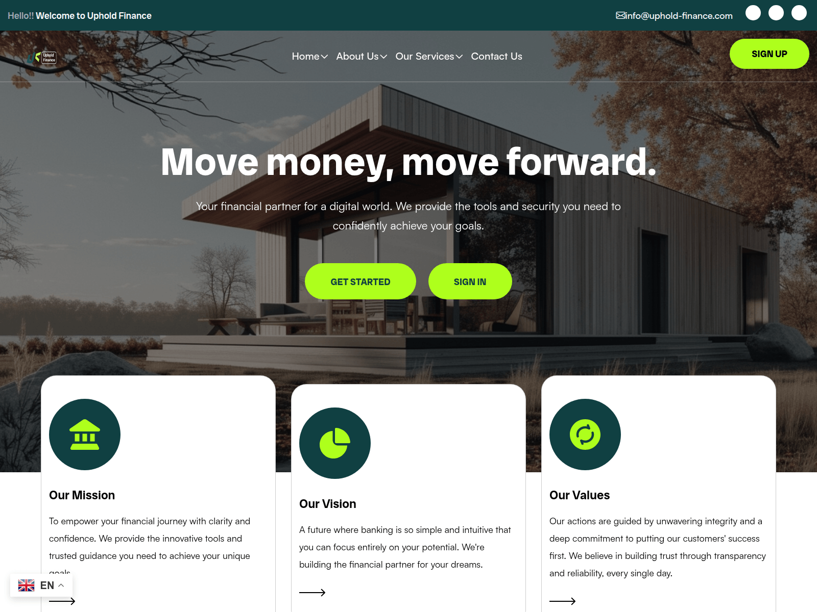 Forensic screenshot of uphold-finance.com