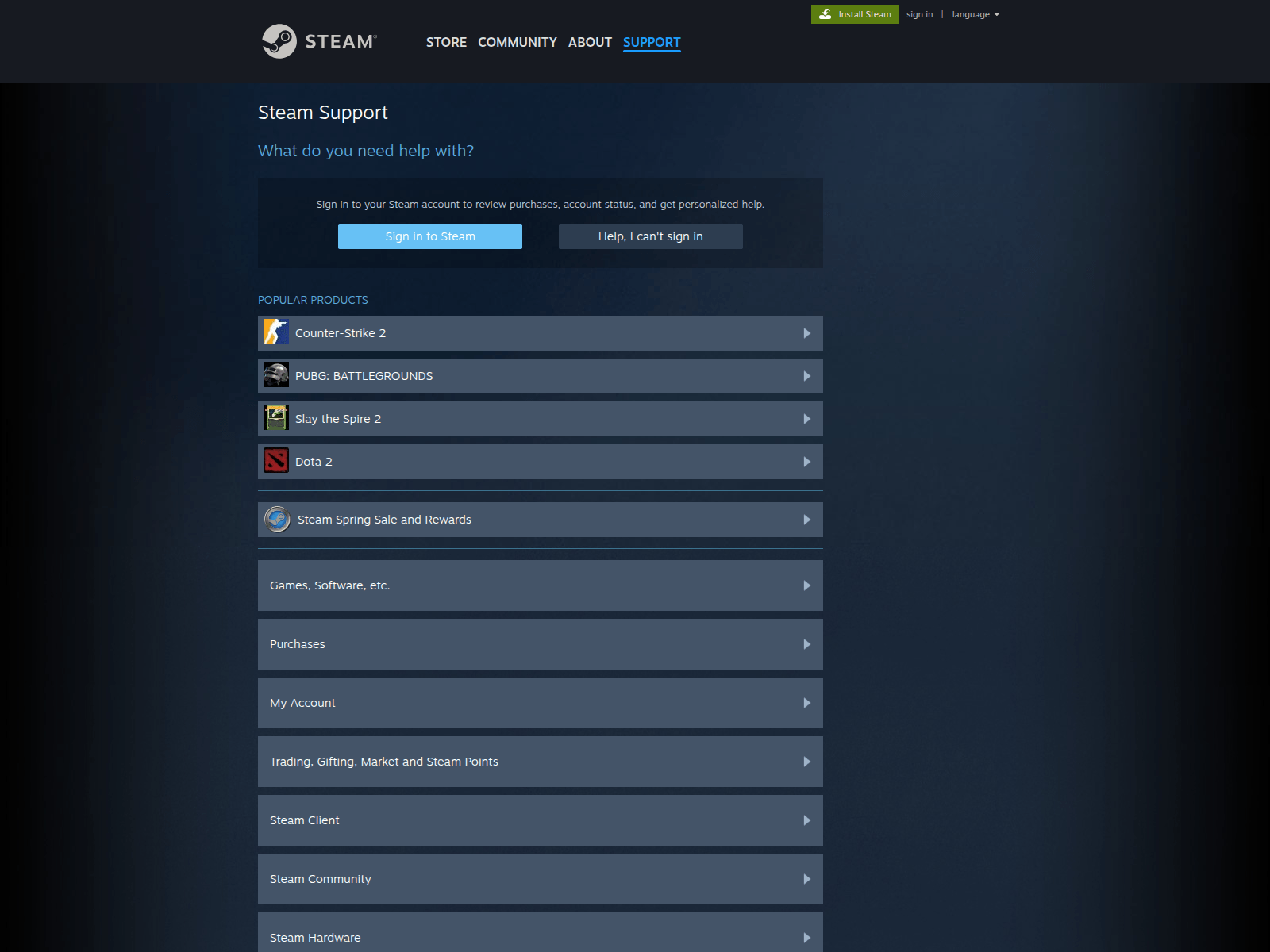 Forensic screenshot of www.steamsupport.info