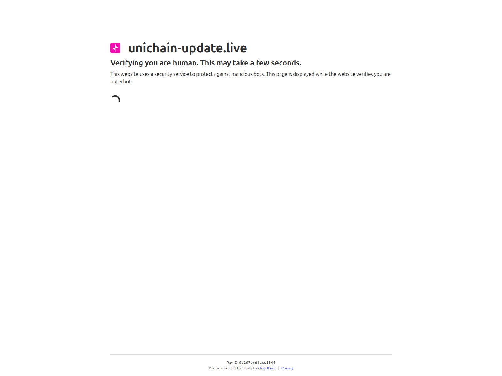 Screenshot of unichain-update.live