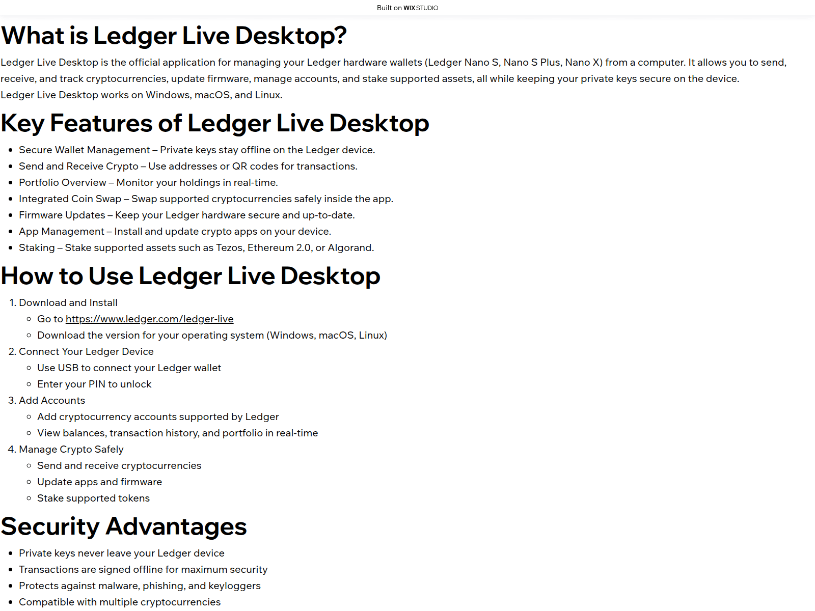 Screenshot of homeledgr.wixstudio.com
