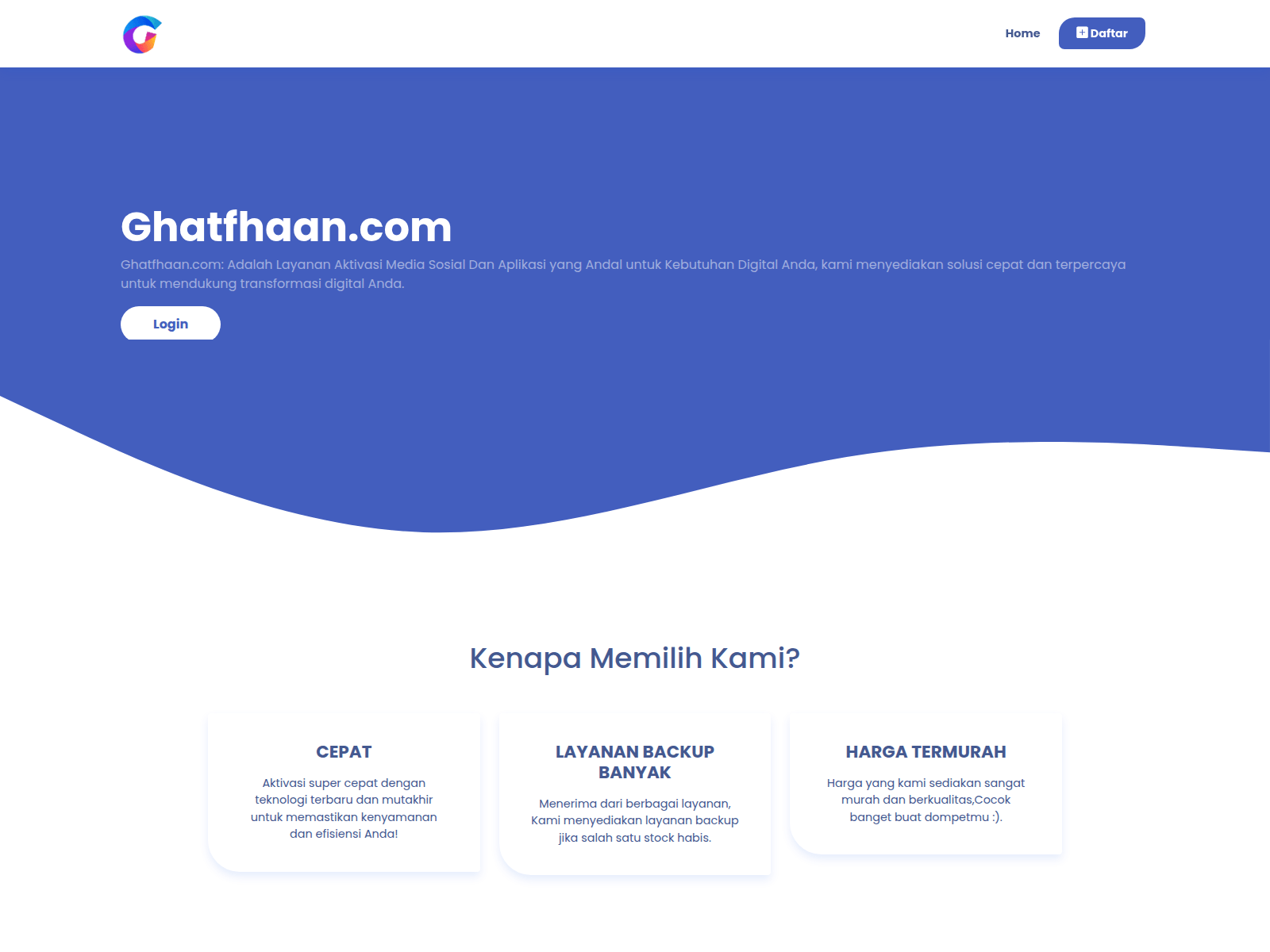 Screenshot of ghatfhaan.com