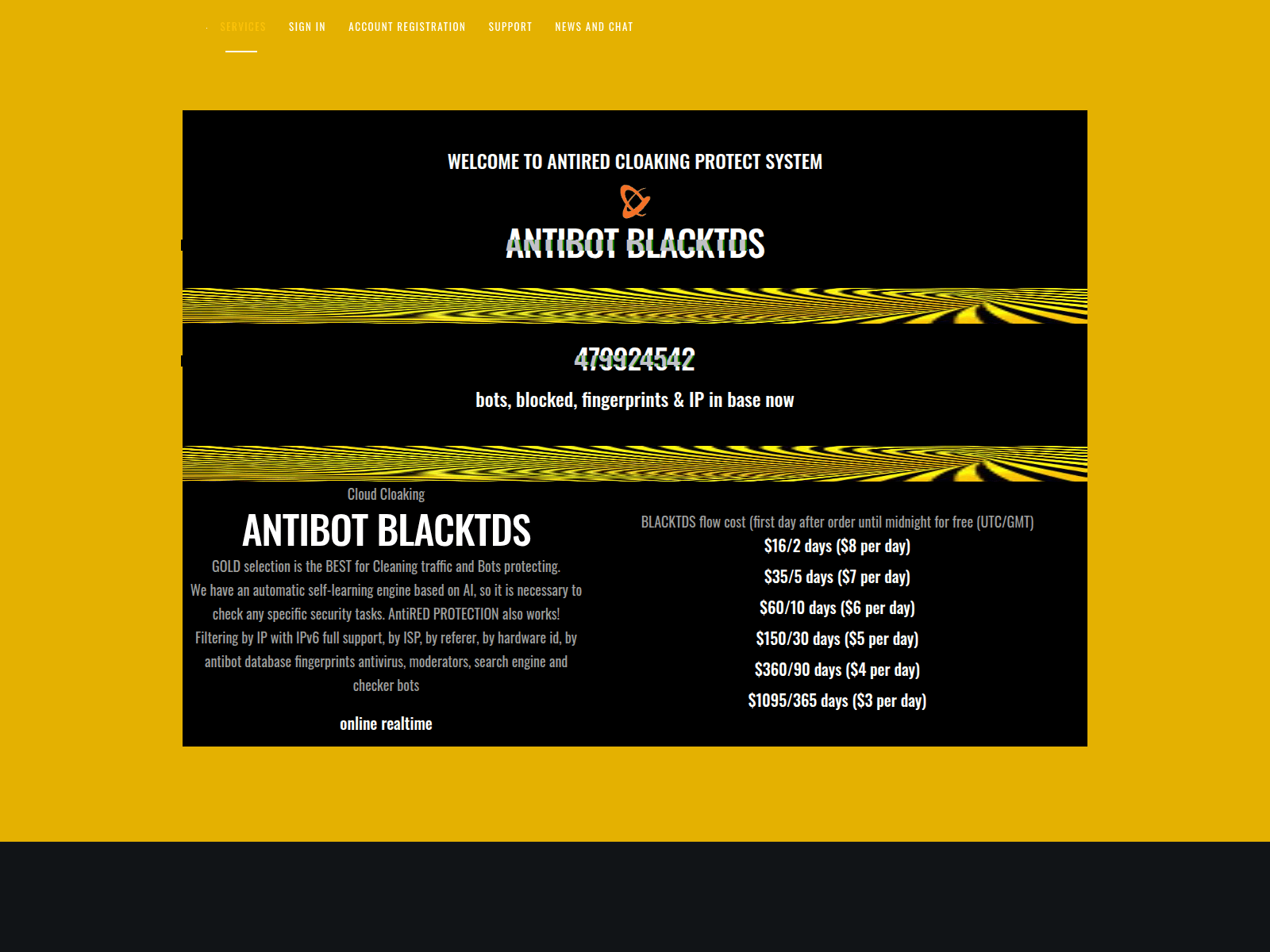 Screenshot of blacktds.gold