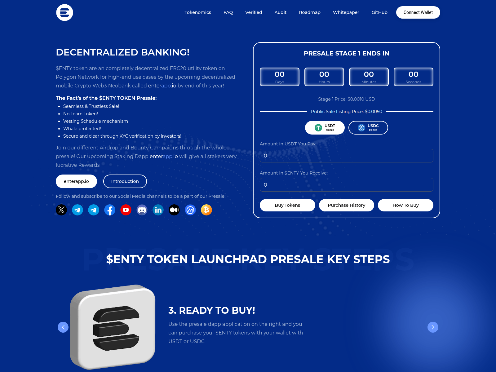 Screenshot of presaleenterappio.pages.dev