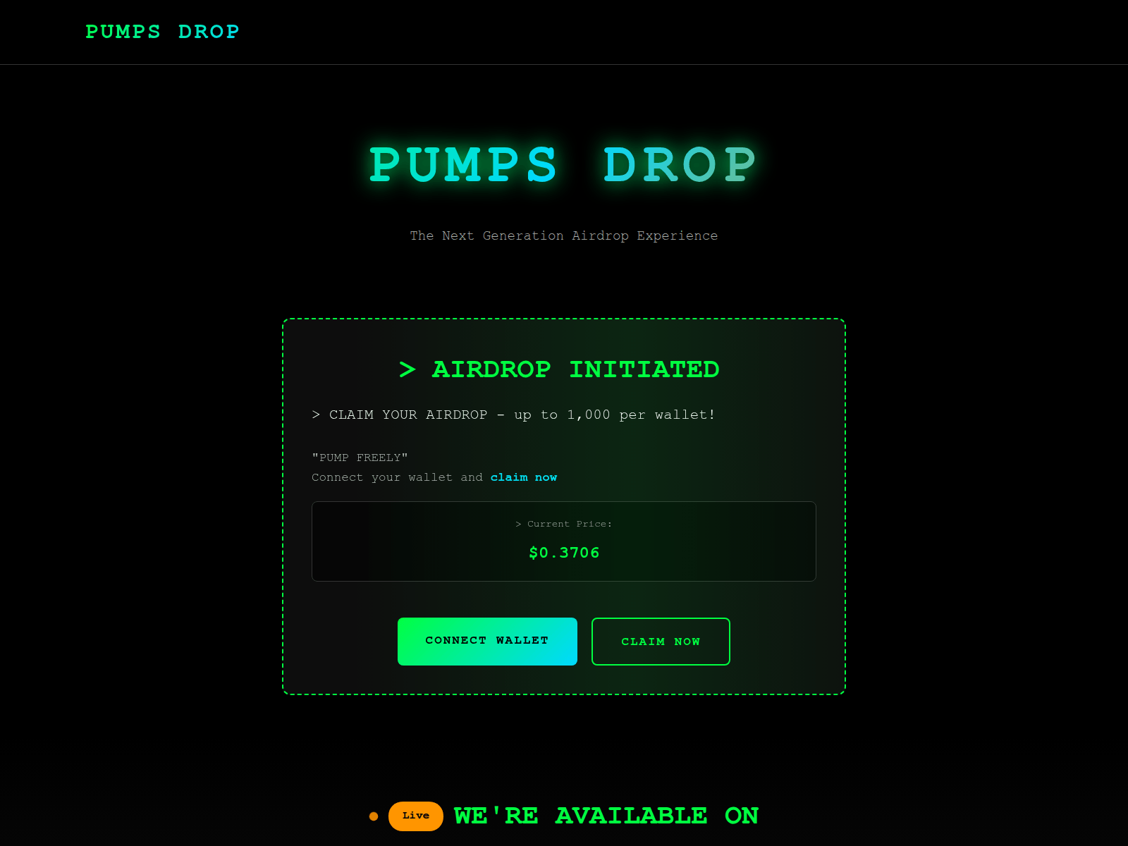 Forensic screenshot of pdrop.securedledgernano.com