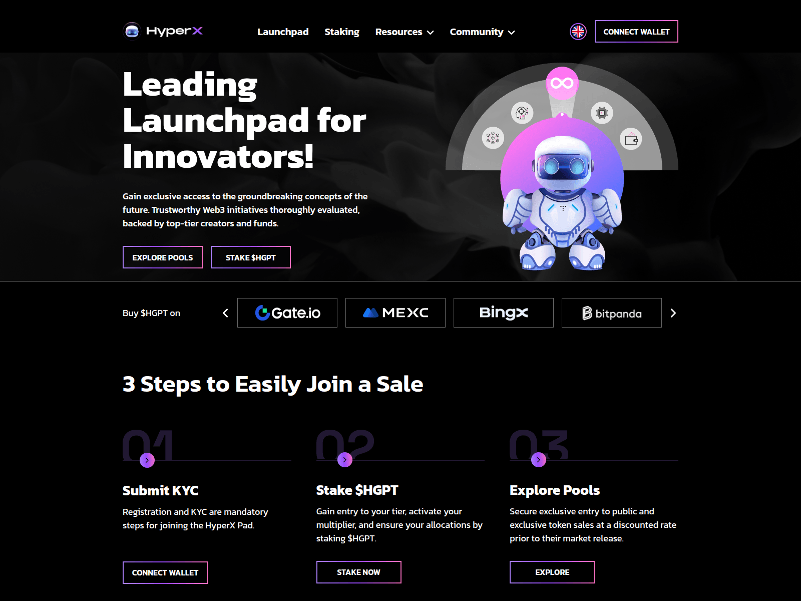 Screenshot of hyperxpad.com
