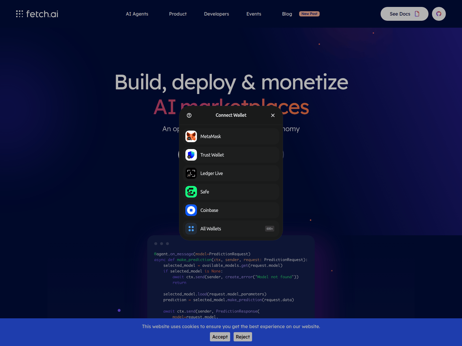 Screenshot of fetch-ai-migration-claim.pages.dev