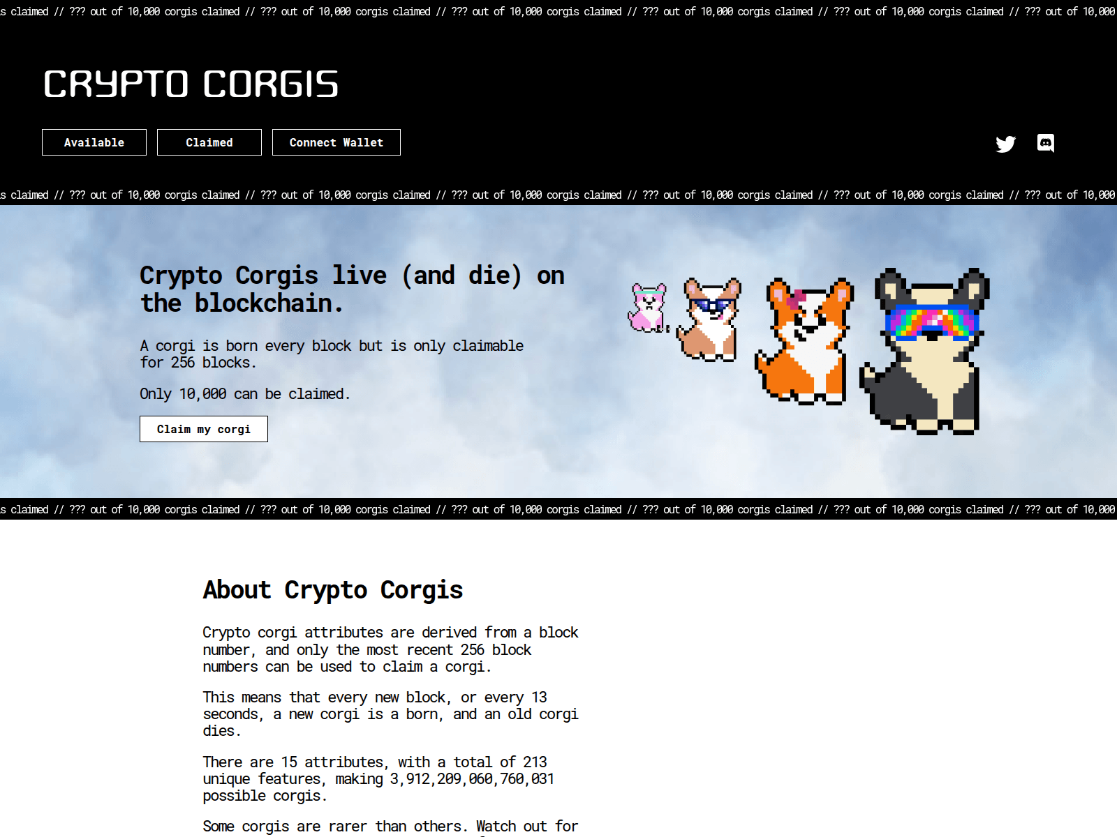 Forensic screenshot of cryptocorgis.co
