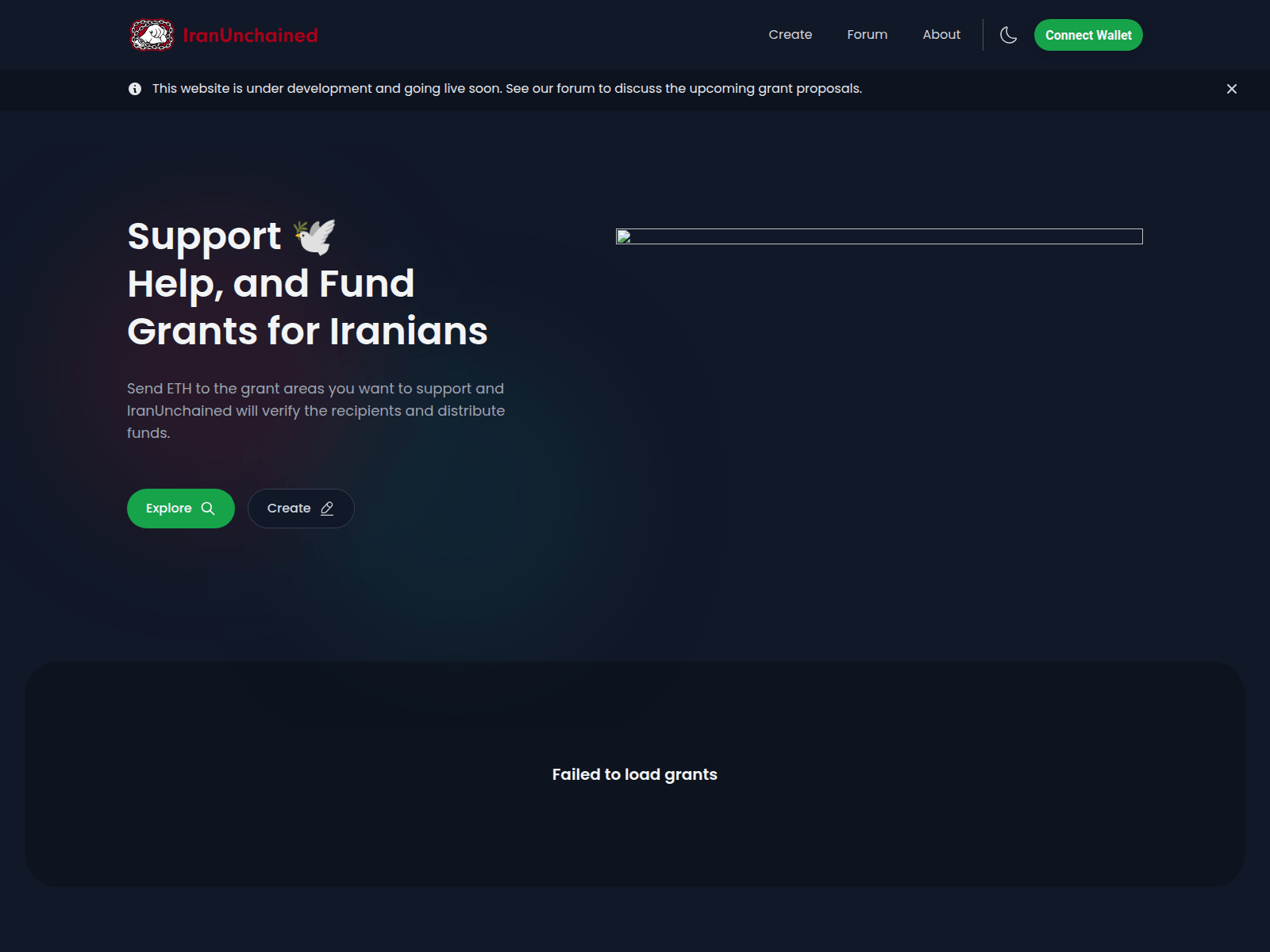 Screenshot of grants-ui.pages.dev