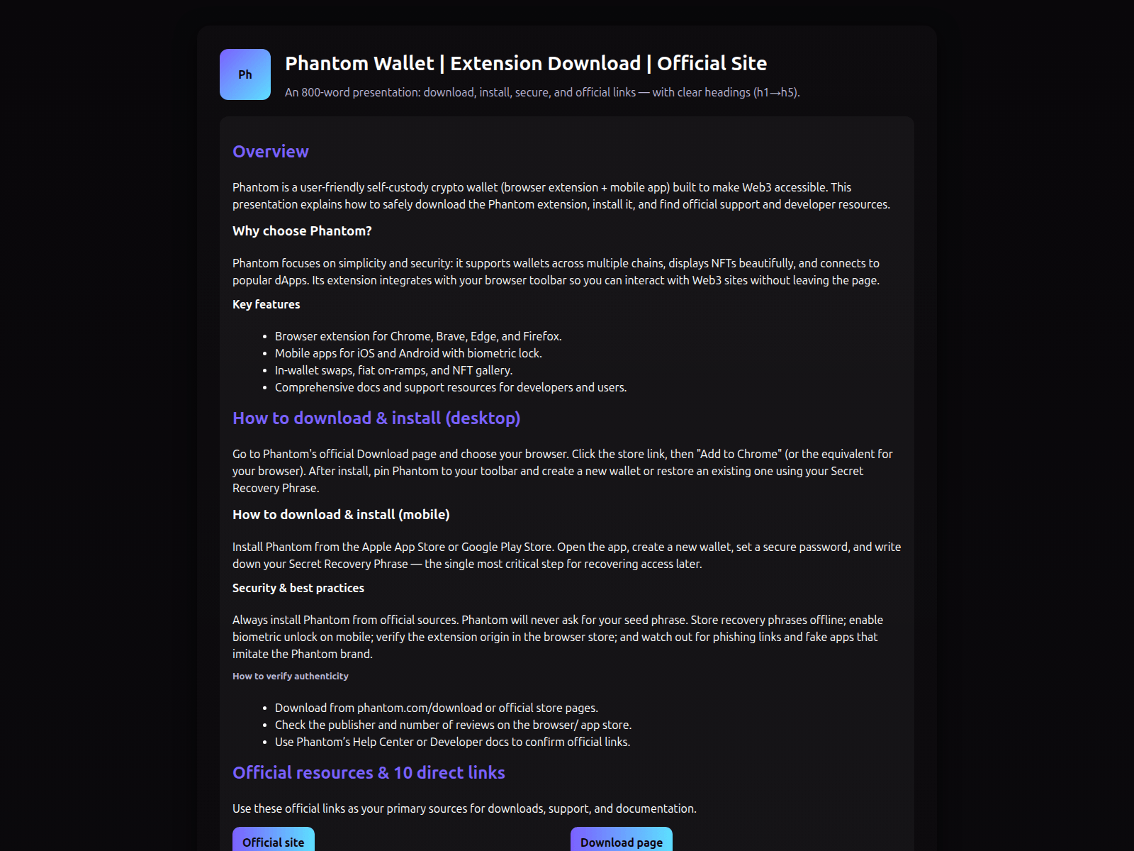 Screenshot of p-hantomwalletextensionn.pages.dev