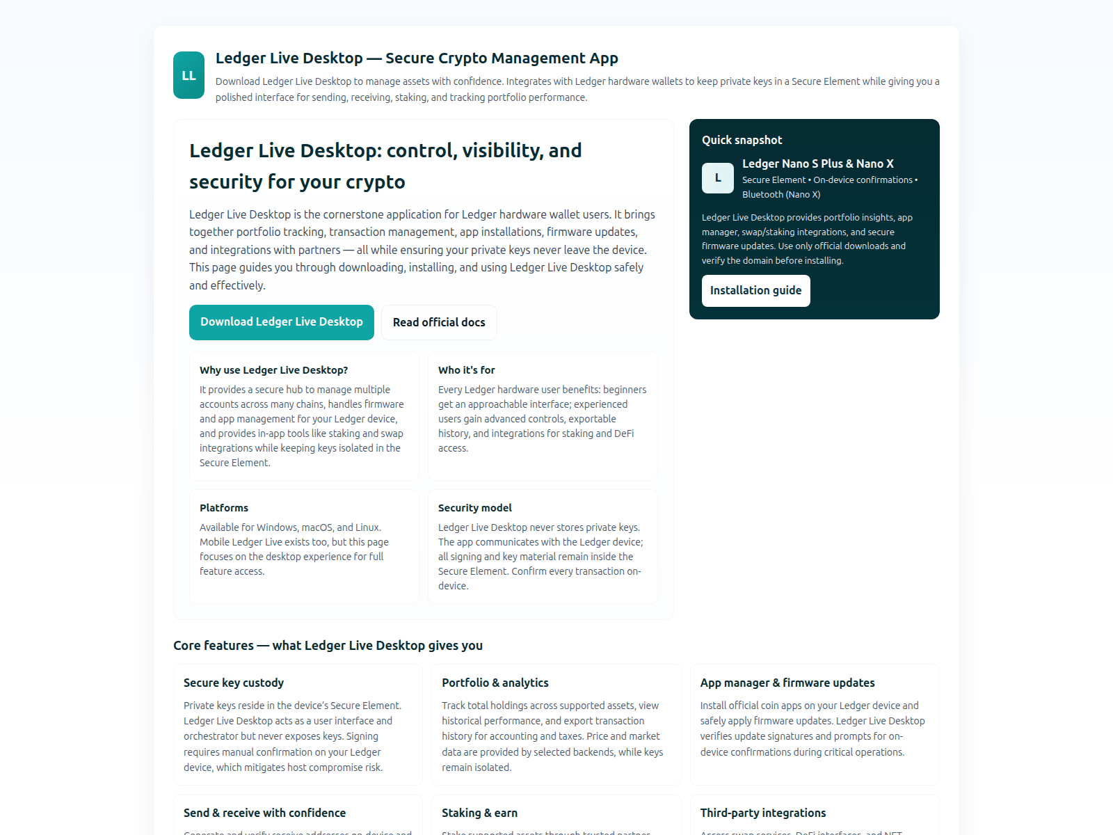 Screenshot of leddger-live-desktop.pages.dev