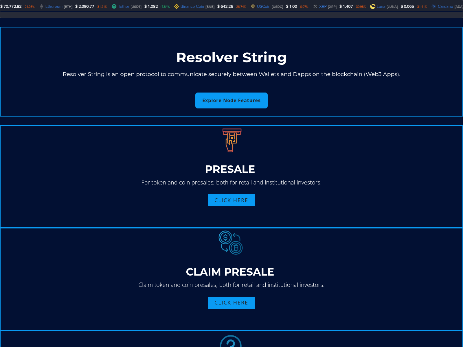 Screenshot of resolvestring.pages.dev