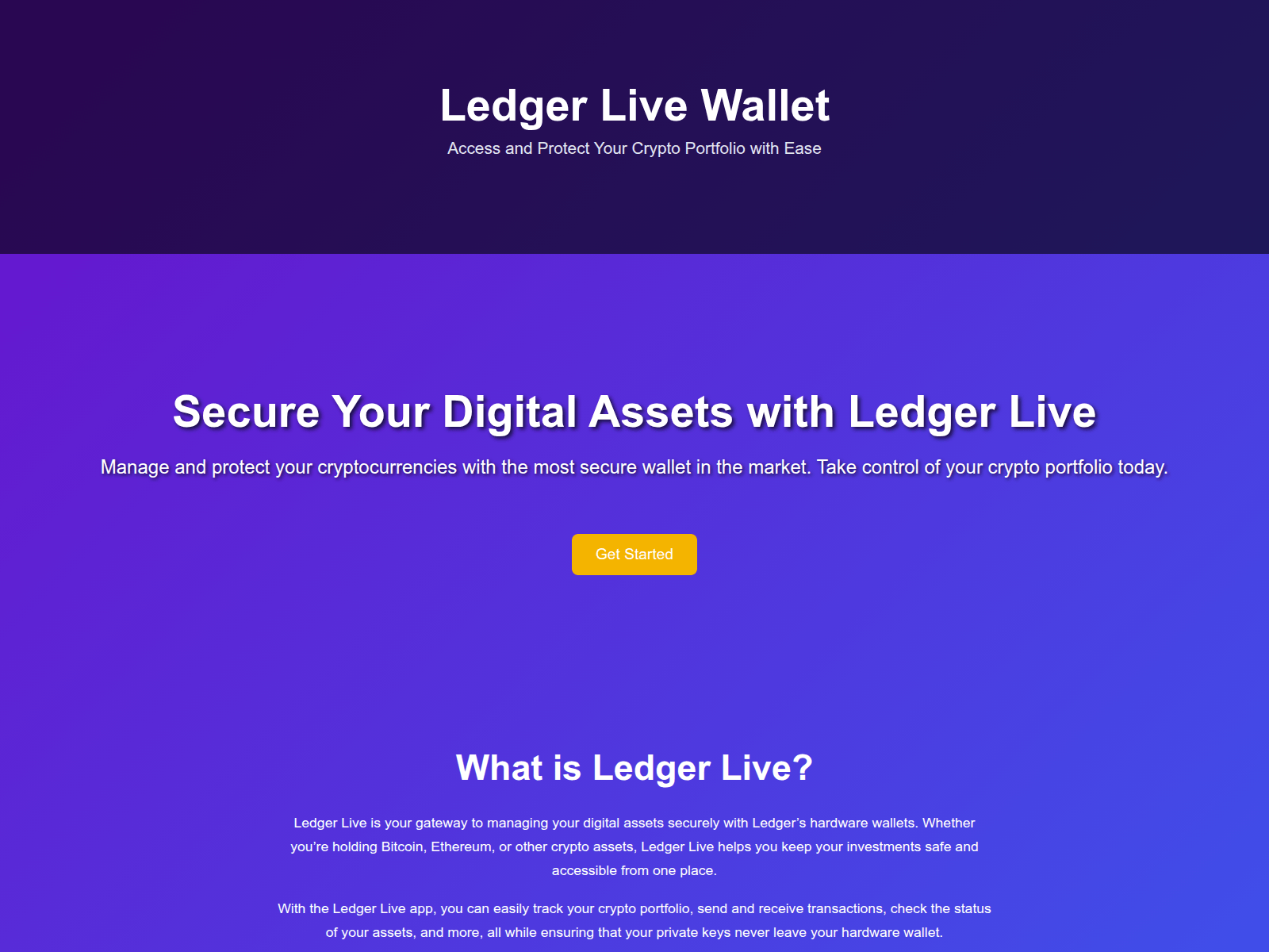 Screenshot of clud-ldgr-live-wllet.pages.dev