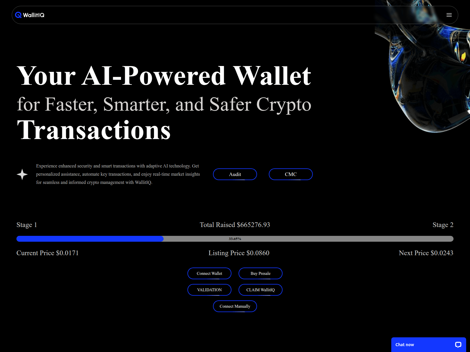 Screenshot of wallitiqpresaleclaim.pages.dev