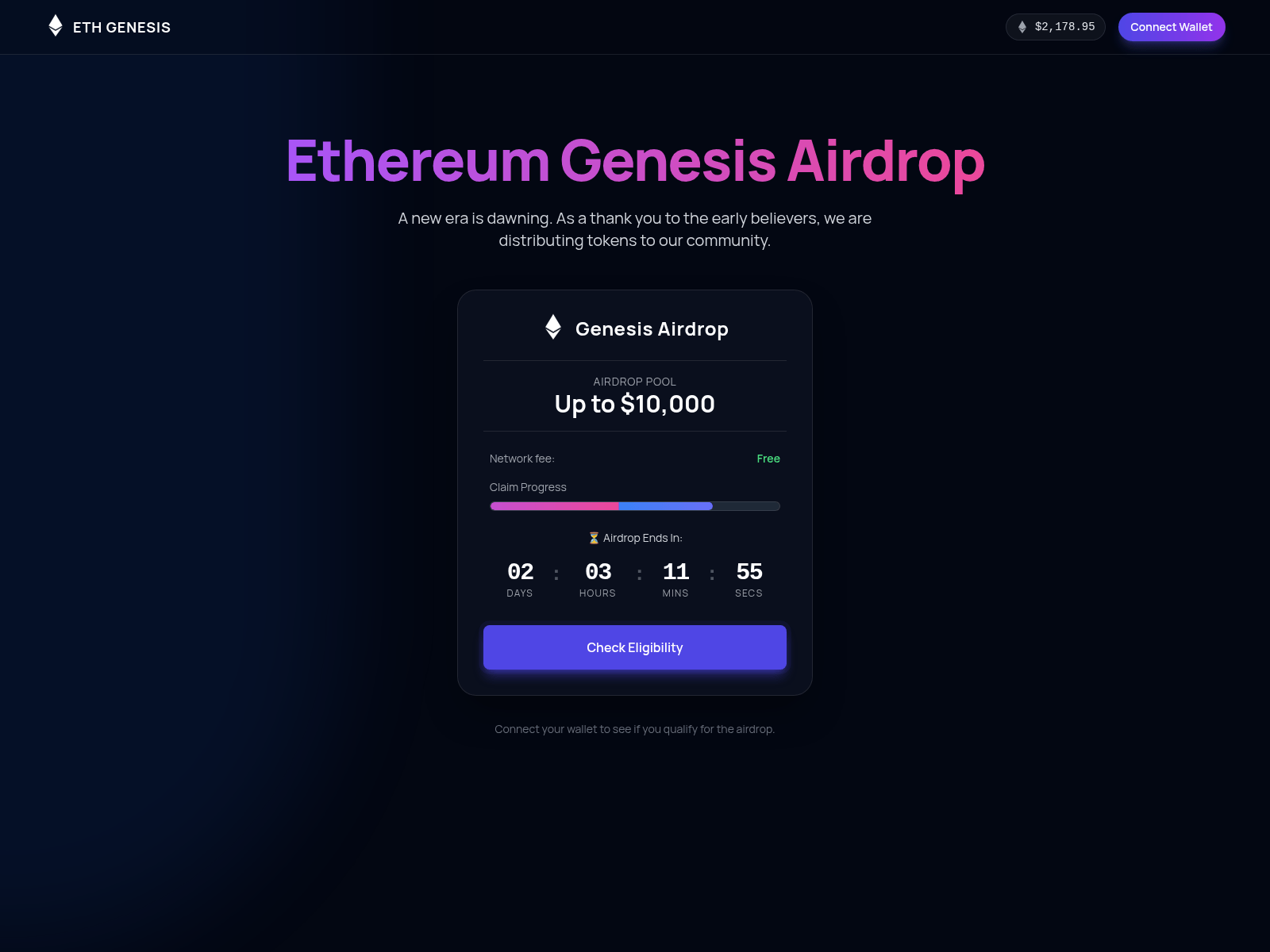 Screenshot of ethgenesis.pages.dev