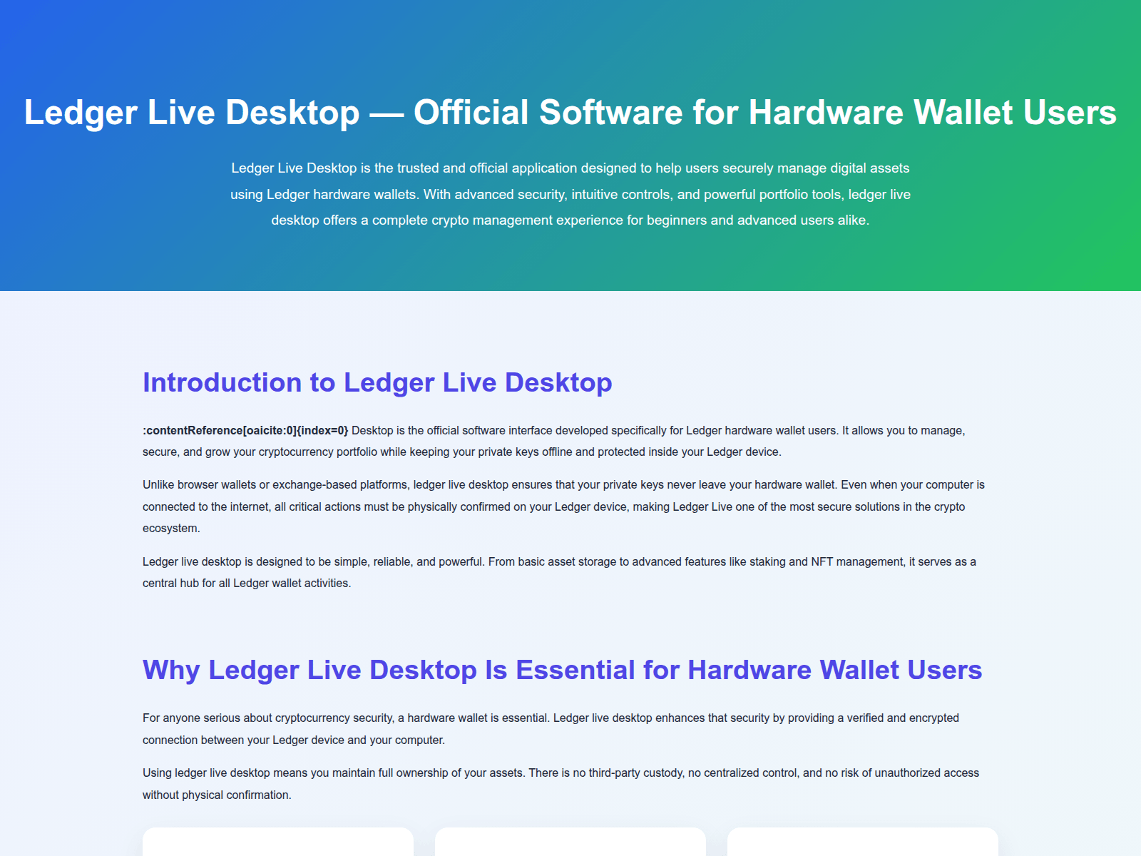 Screenshot of leddger-livedesktop.pages.dev