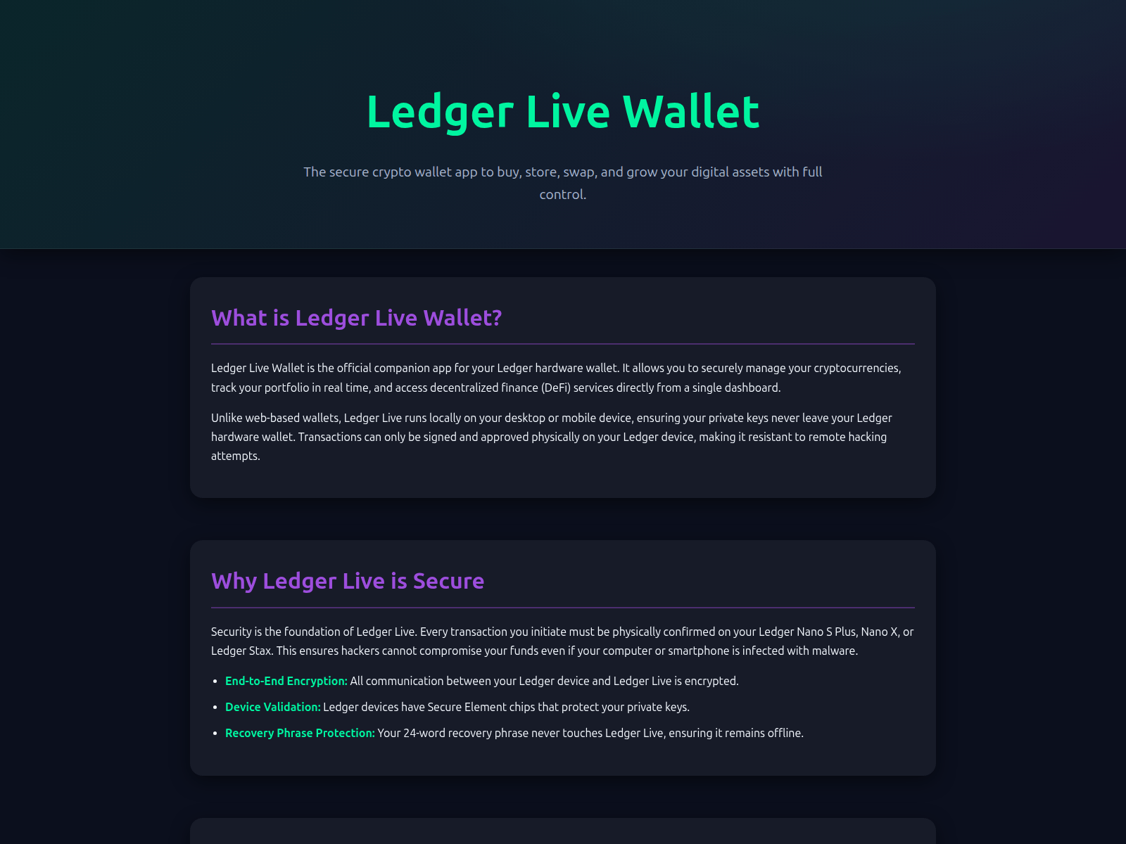 Screenshot of ledzger-live-intro.pages.dev