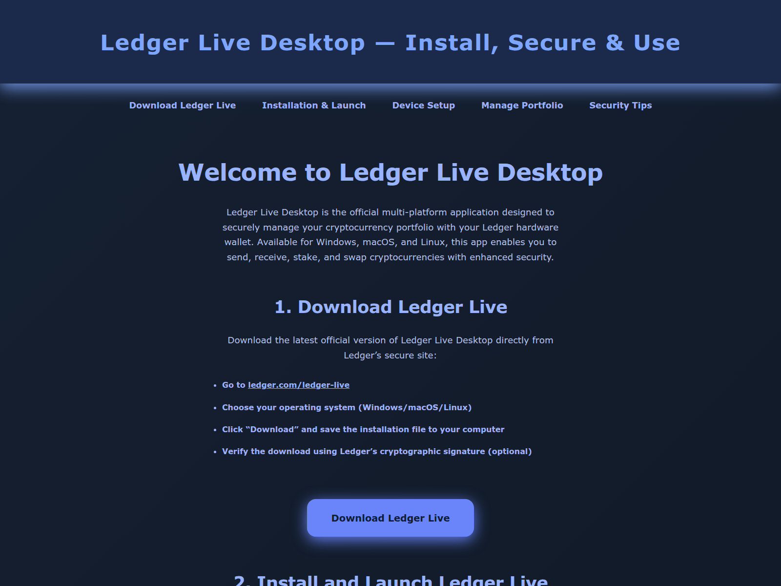 Screenshot of leadger-live-desktop.pages.dev