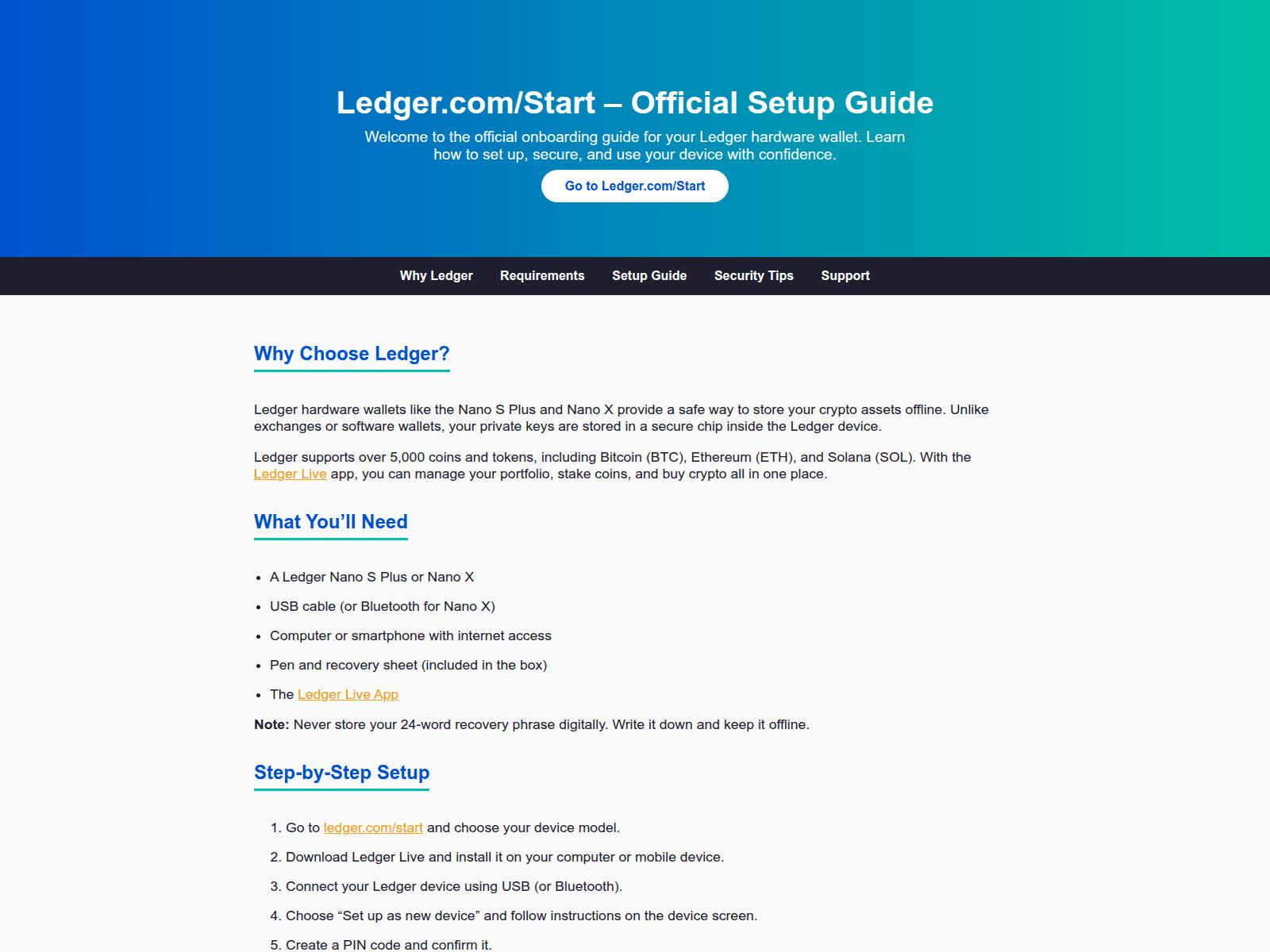 Screenshot of home-ldgr-strt.pages.dev