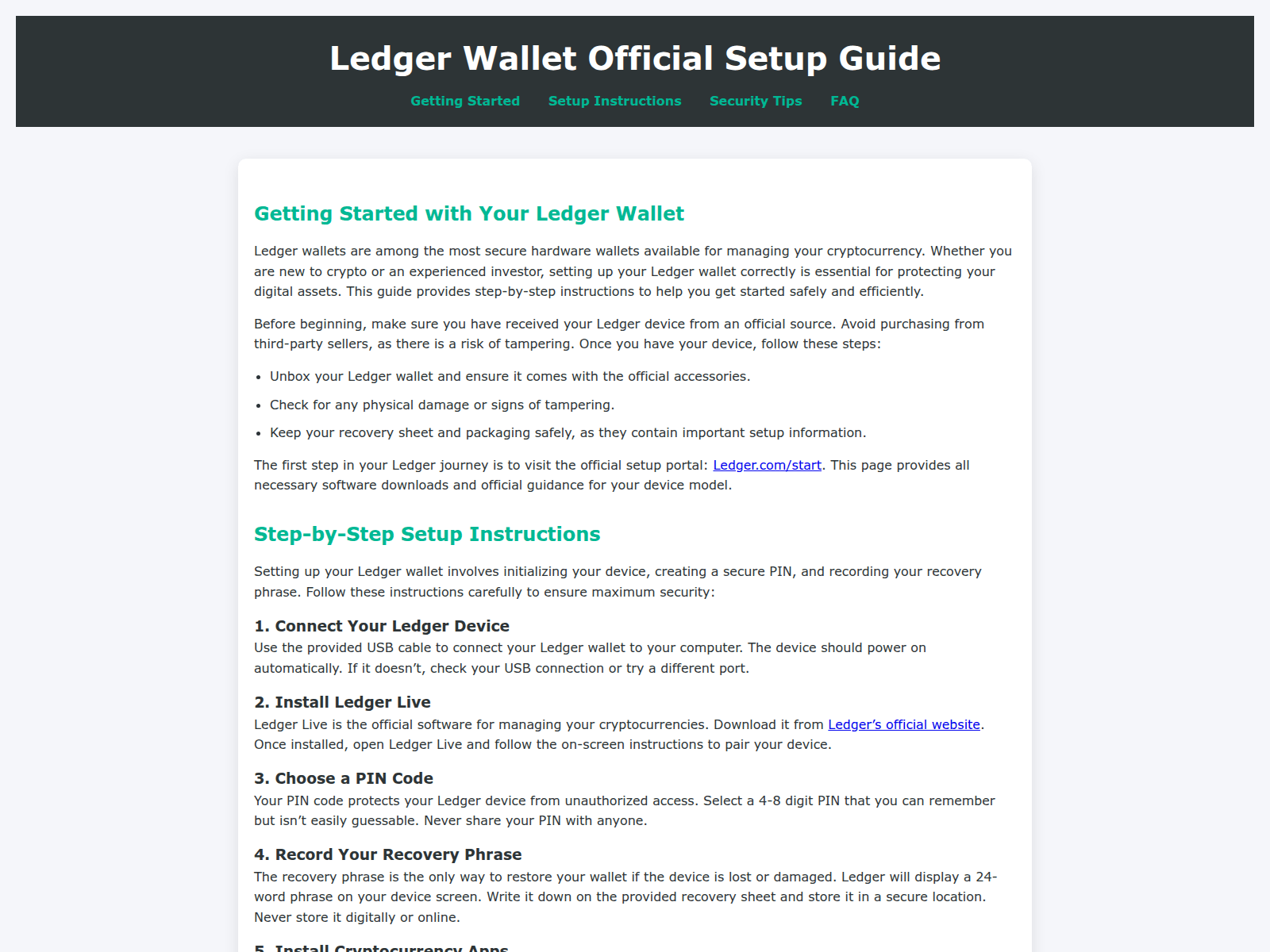 Screenshot of leedger-com-start-us.pages.dev